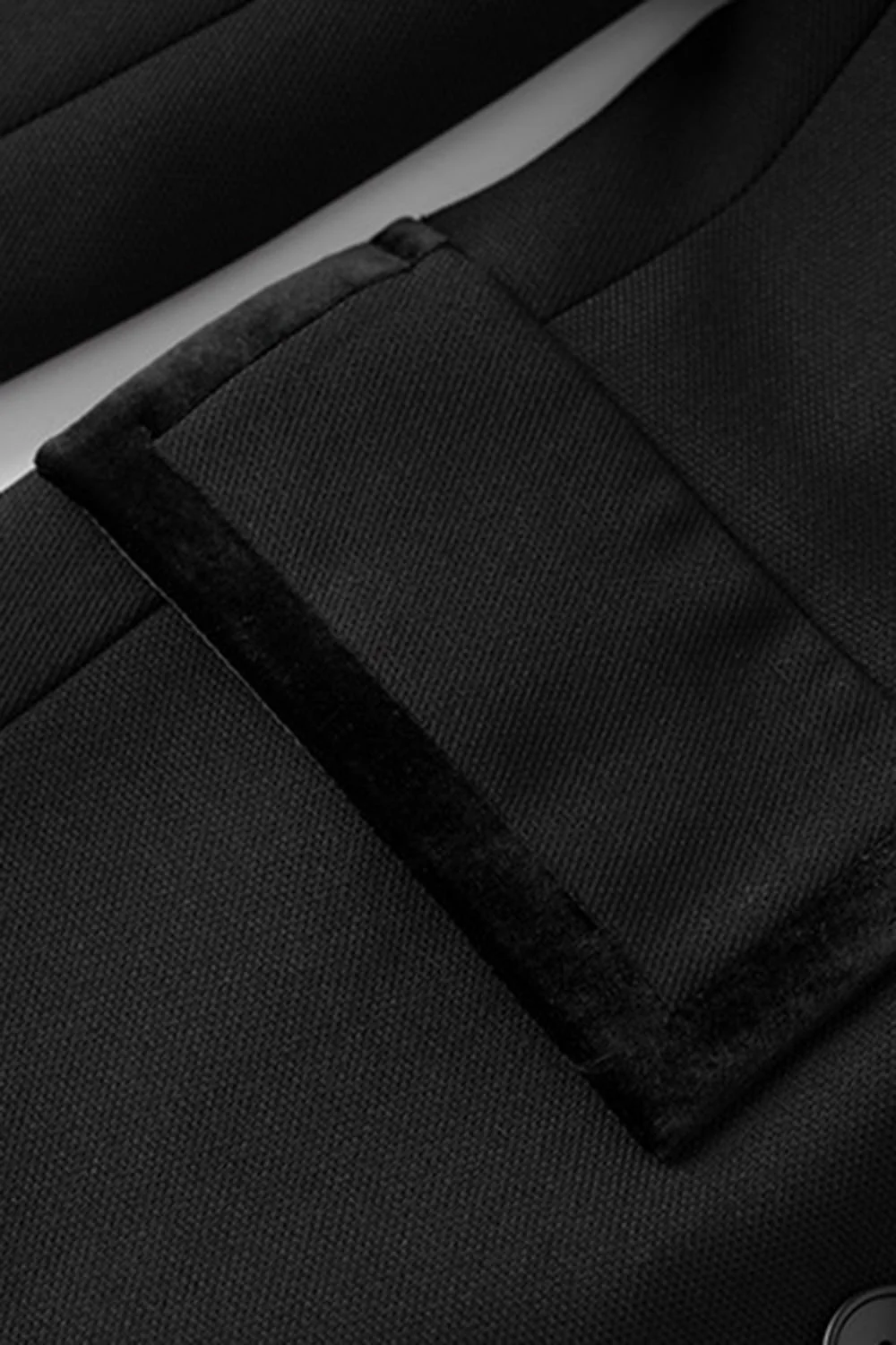 Blazer de soirée femme noir brillant à revers cranté strassé - Image 5