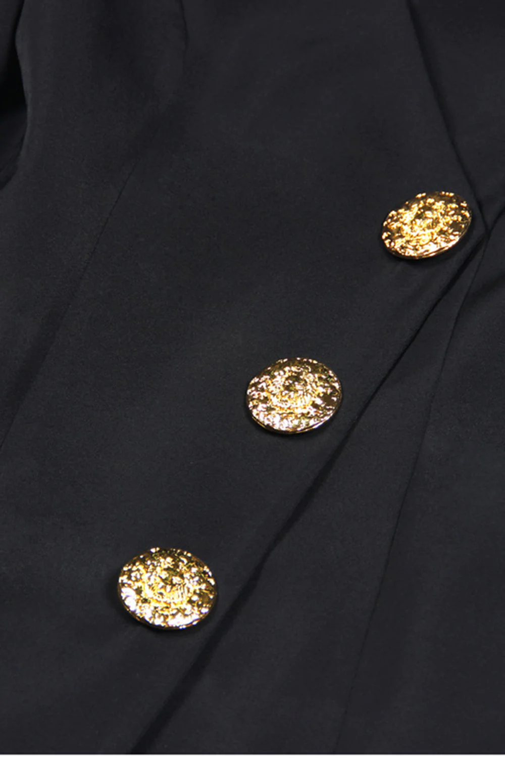 Noir Col en V Slim Fit Long Femmes Blazer - Image 3