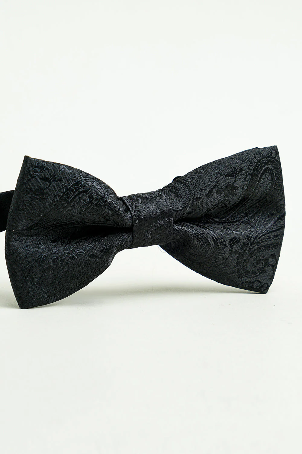 Noir Jacquard Satin Nœud Papillon Pocket Set - Image 4