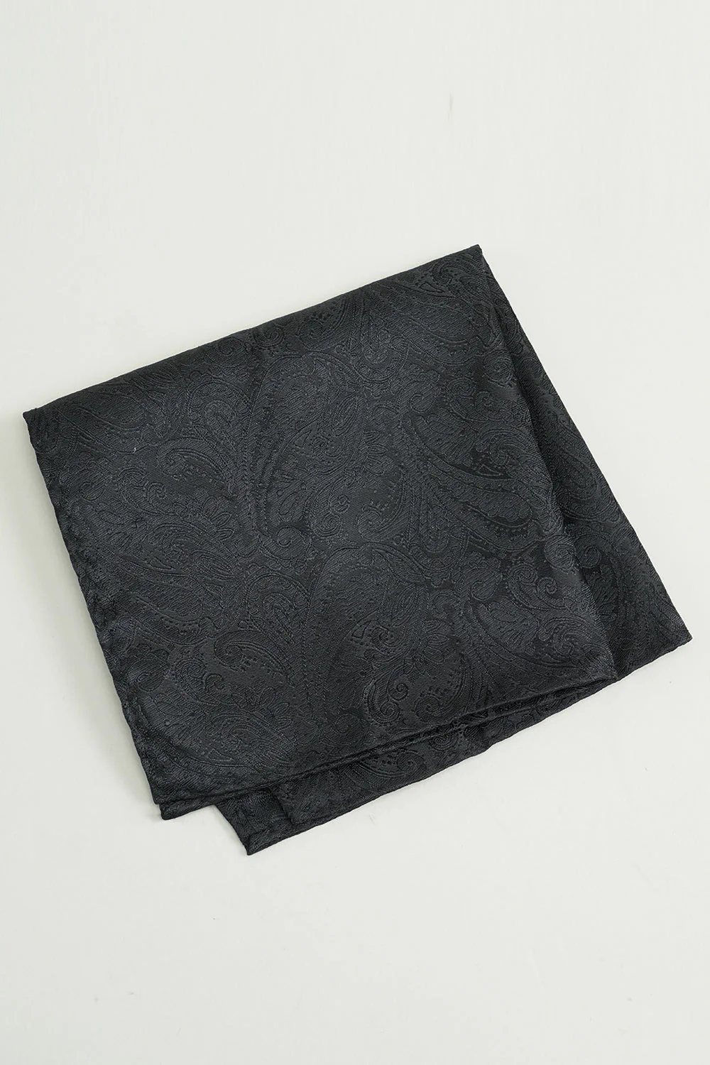 Noir Jacquard Satin Nœud Papillon Pocket Set - Image 5