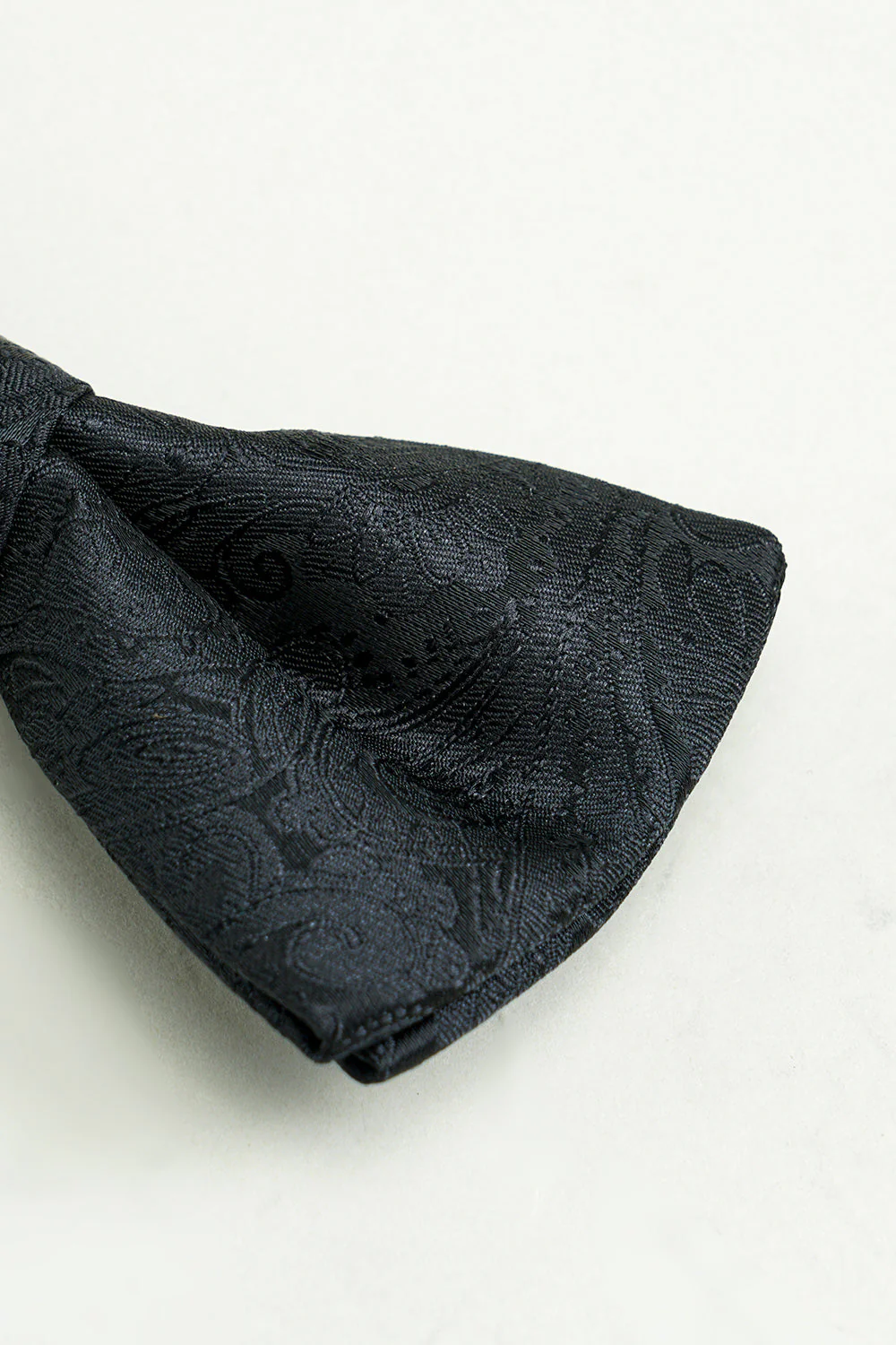 Noir Jacquard Satin Nœud Papillon Pocket Set - Image 7