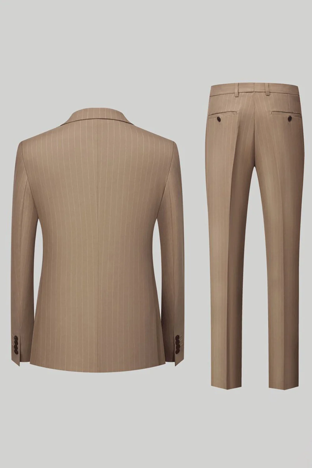 Noir Peak Revers 2 Pièces Hommes Costumes - Image 6