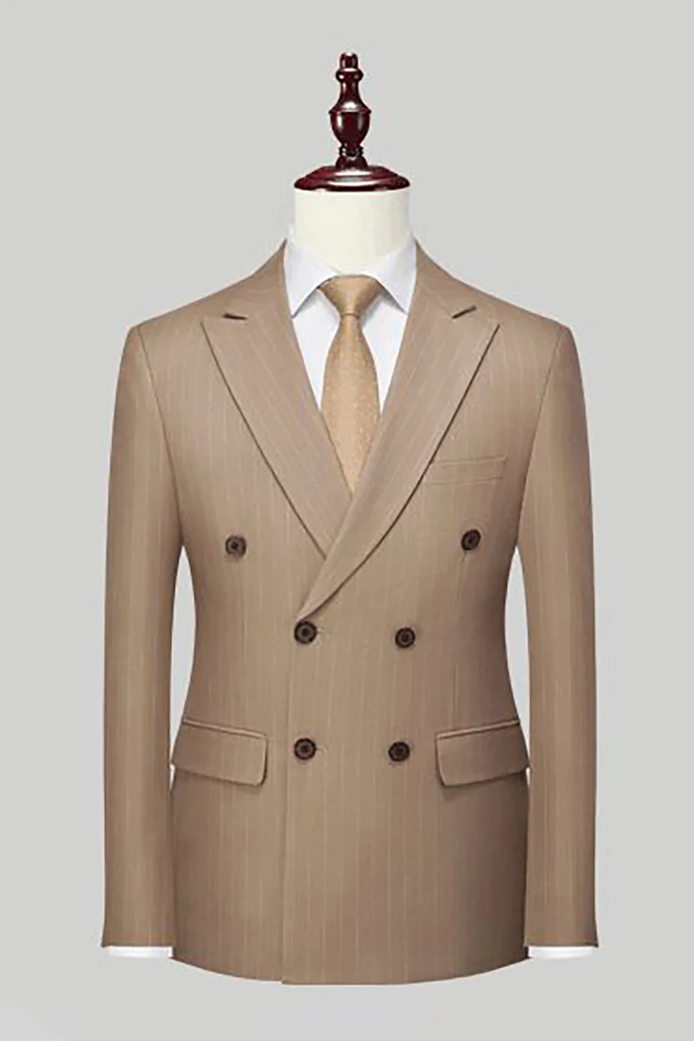 Noir Peak Revers 2 Pièces Hommes Costumes - Image 8