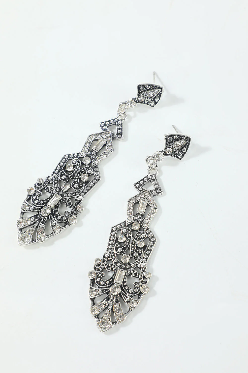 Noir Six Pièces Headpiece Golve Boucles d’oreilles 1920s Accessoires Set - Image 4