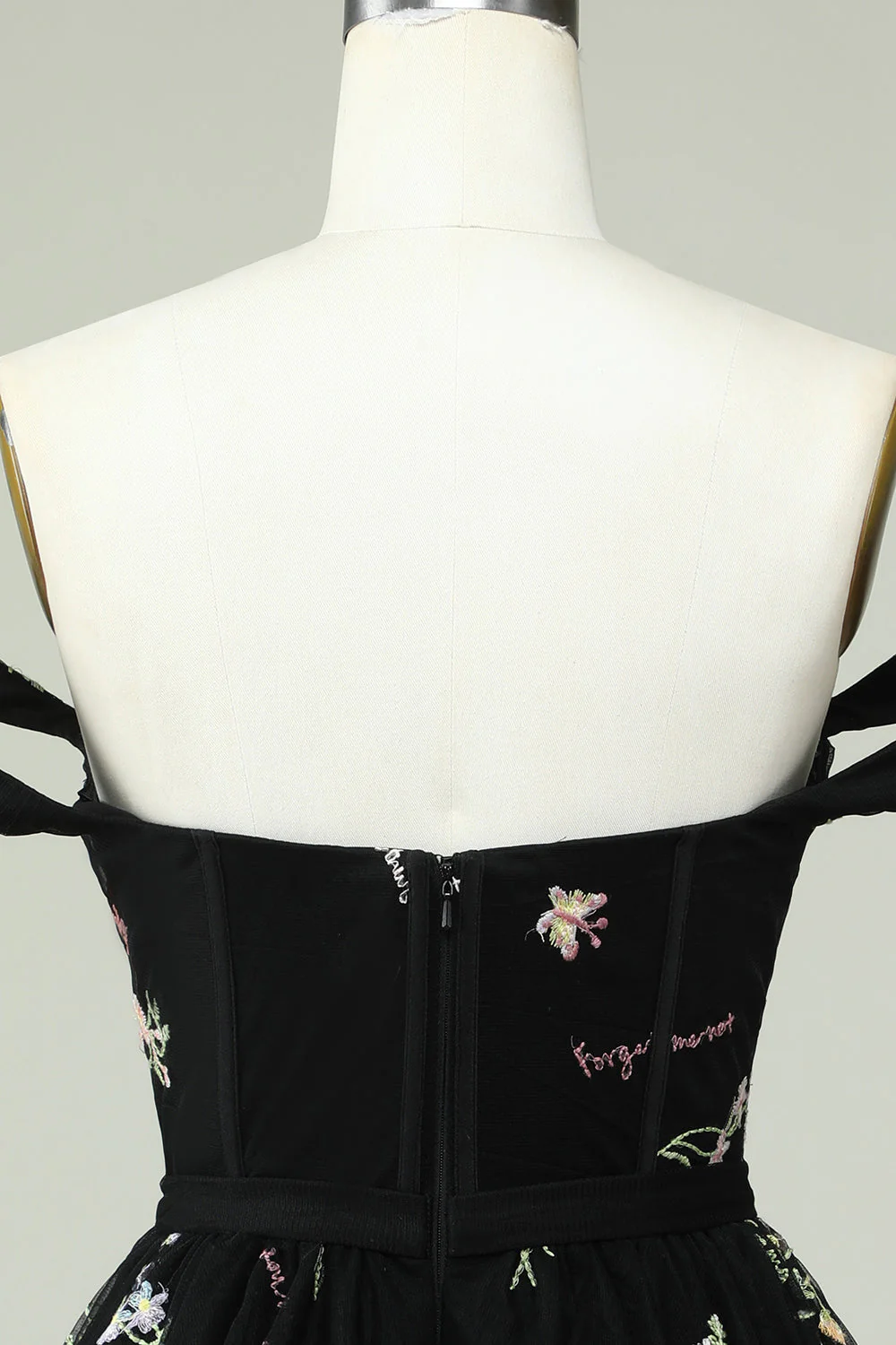 Noir Une ligne de l’épaule robe de cocktail - Image 5
