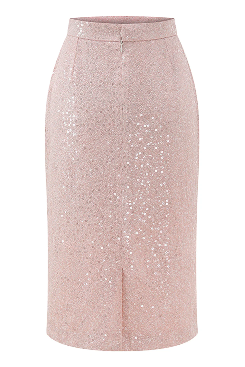 Paillette rose 2 pièces revers crantés Midi Prom Suits - Image 7
