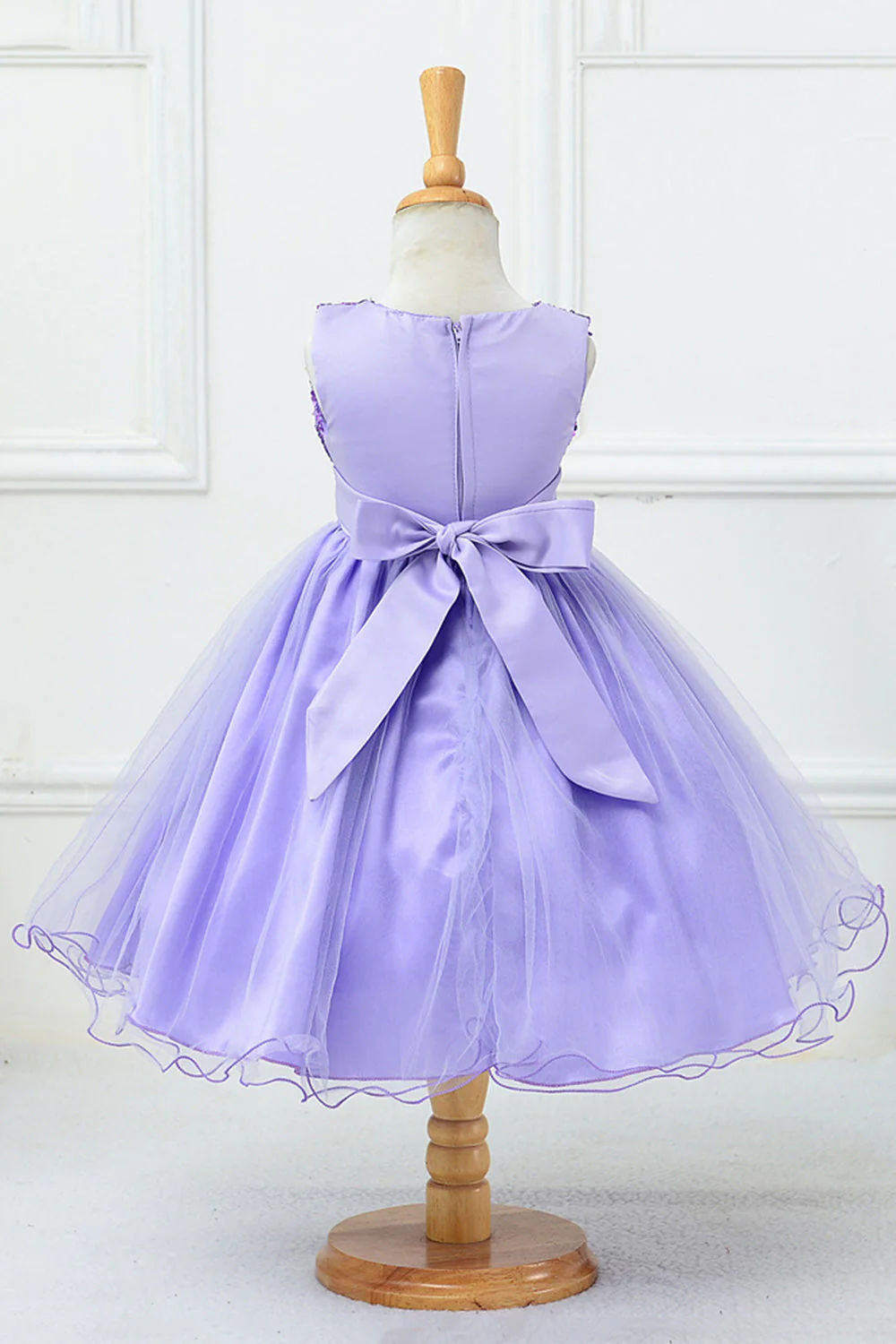 Paillettes Robes blanches sans manches avec nœud papillon - Image 15