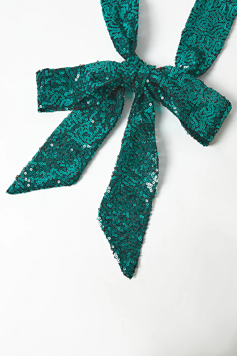 Paillettes vertes scintillantes à revers cranté femmes costumes avec ceinture - Image 13