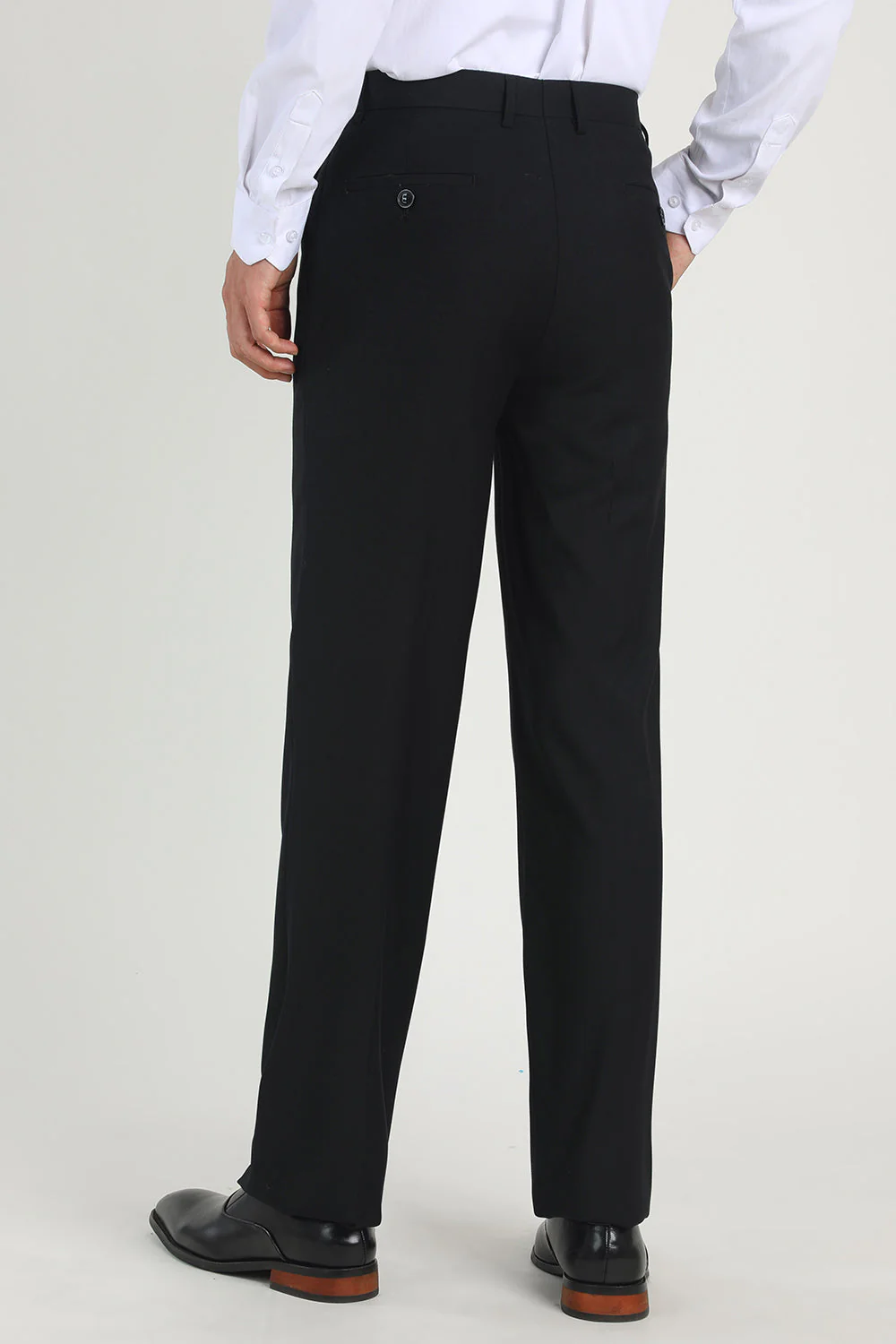Pantalon costume noir taille haute Hommes - Image 3