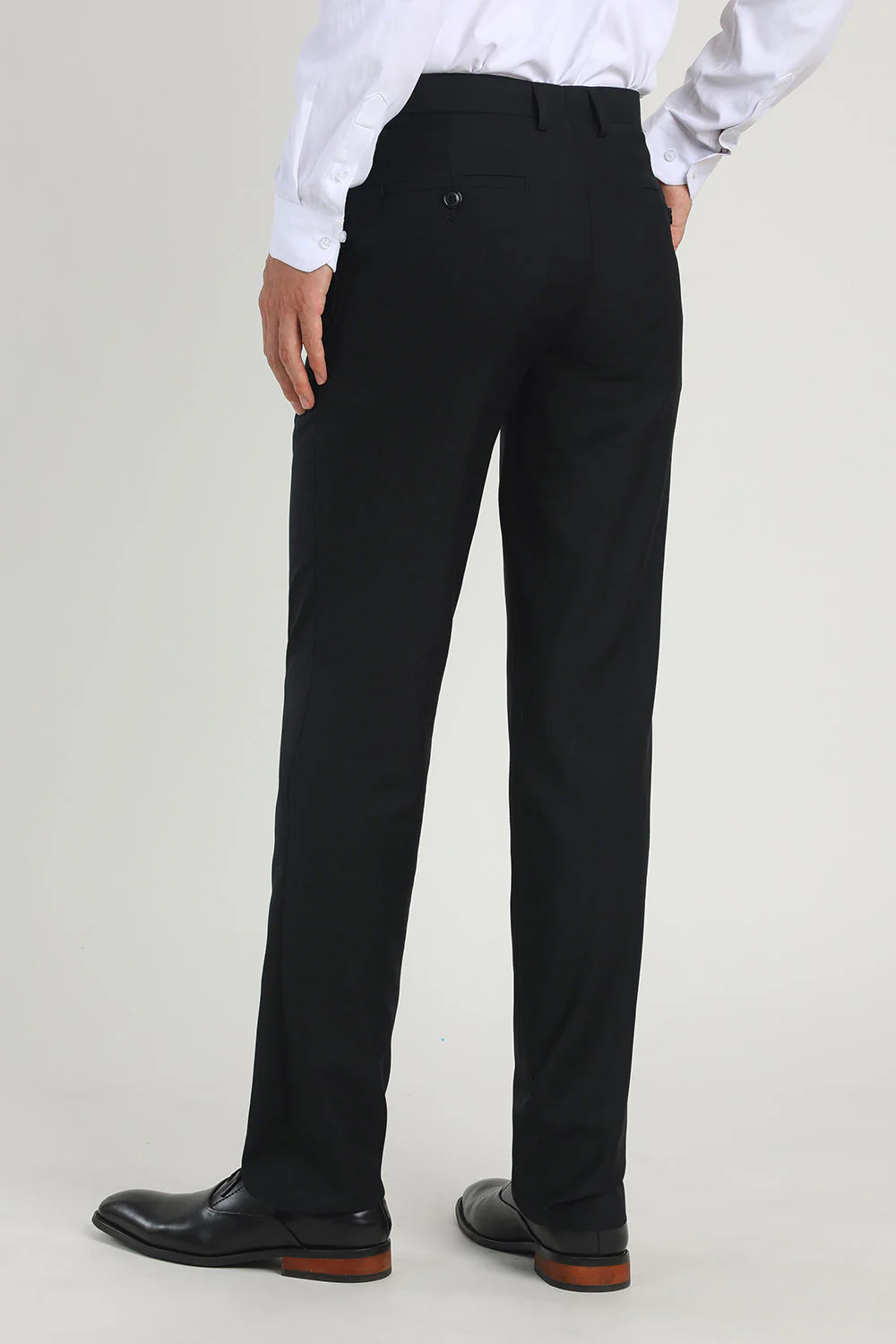 Pantalon de costume noir à jambes droites pour mariage - Image 4