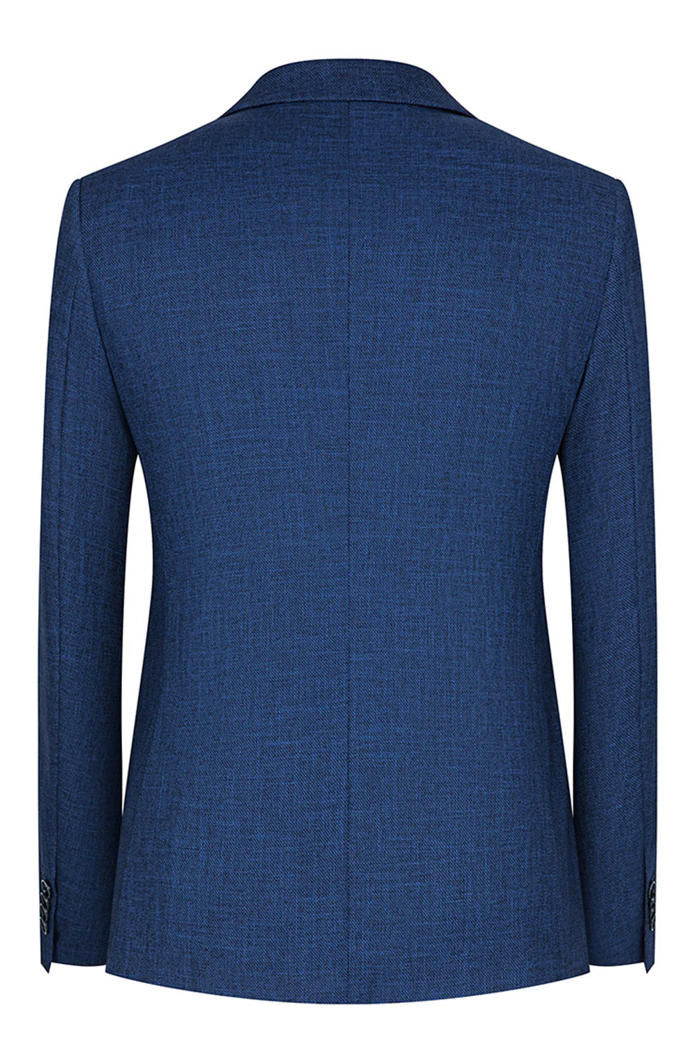 Peacock Blue Peak Repel One Button Costumes 3 pièces pour hommes - Image 3