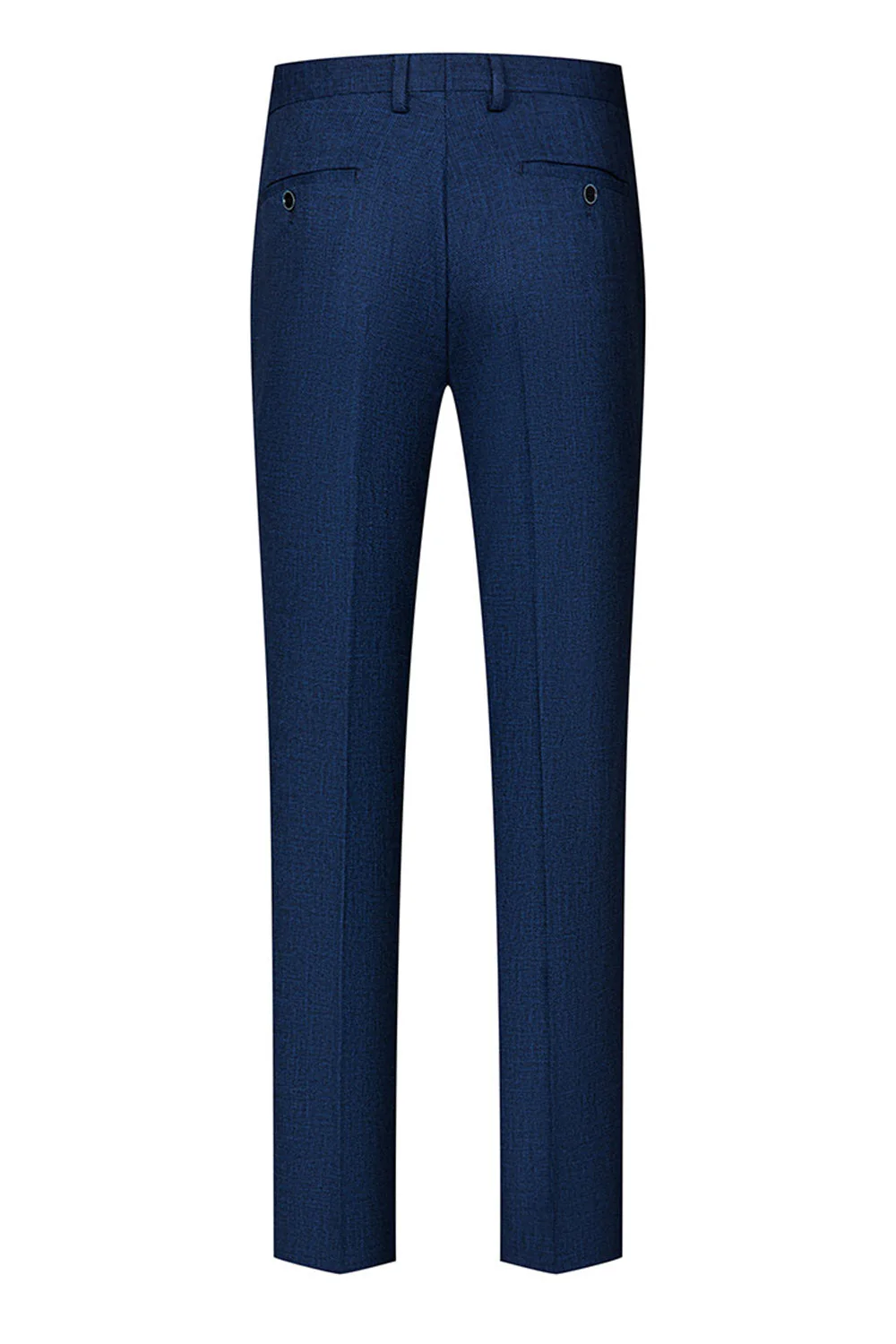 Peacock Blue Peak Repel One Button Costumes 3 pièces pour hommes - Image 6