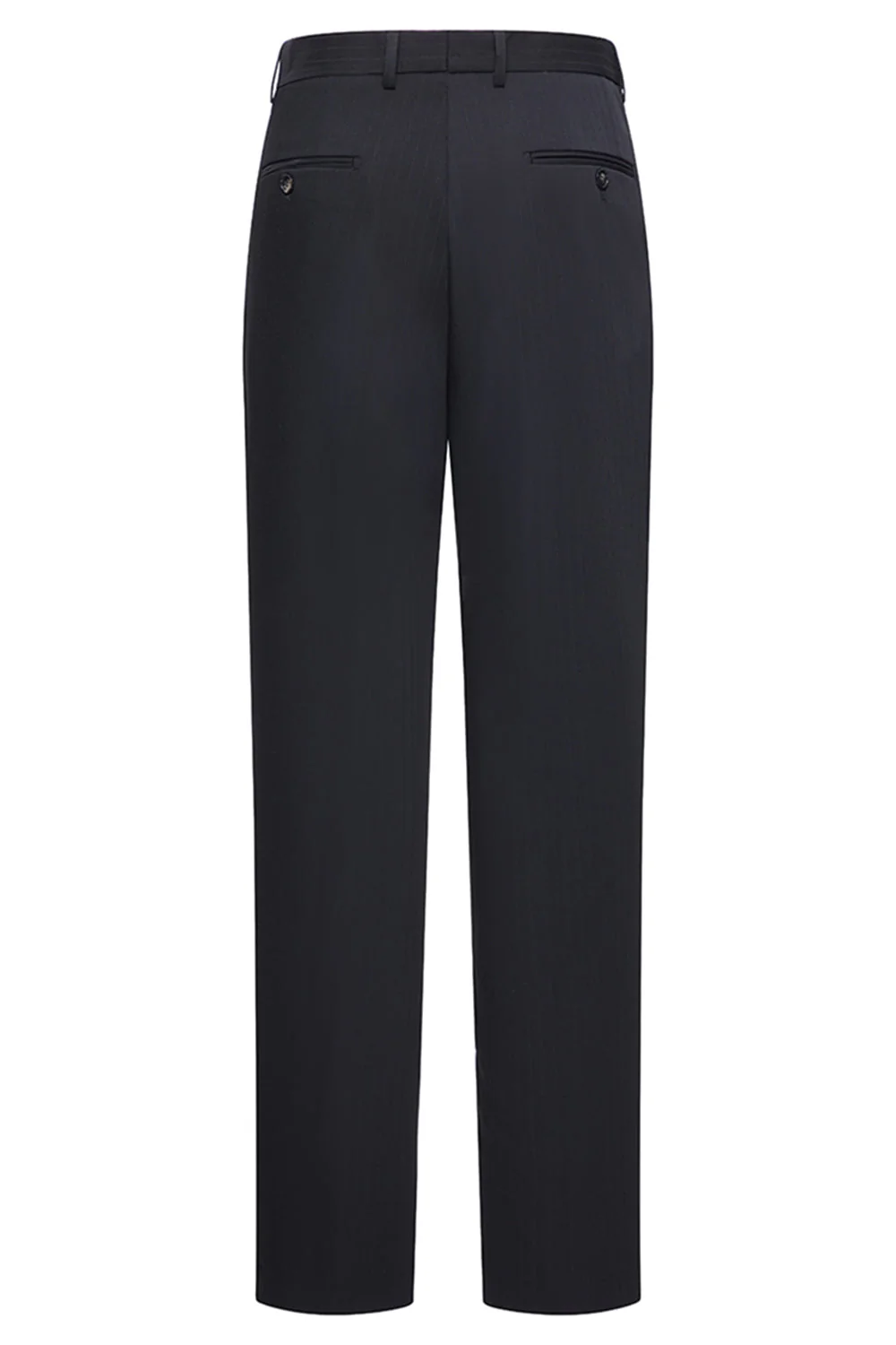 Peak Lapel 3 pièces un bouton slim fit noir costumes de mariage pour hommes - Image 7