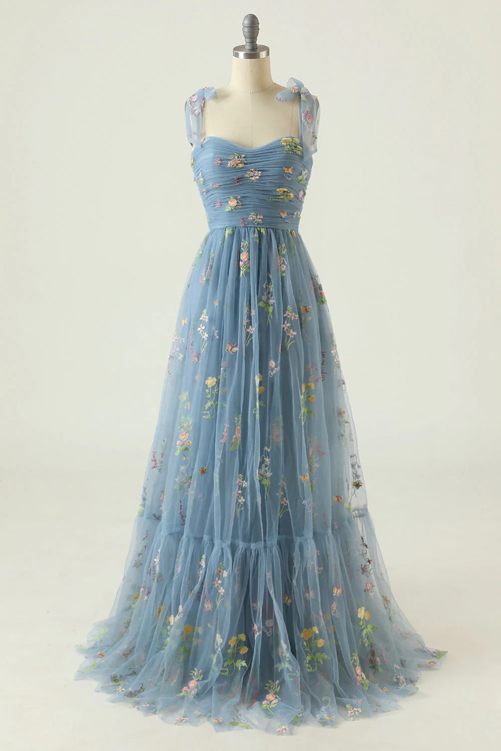 Grande taille Champagne Robe de Bal Long Avec Broderie - Image 7