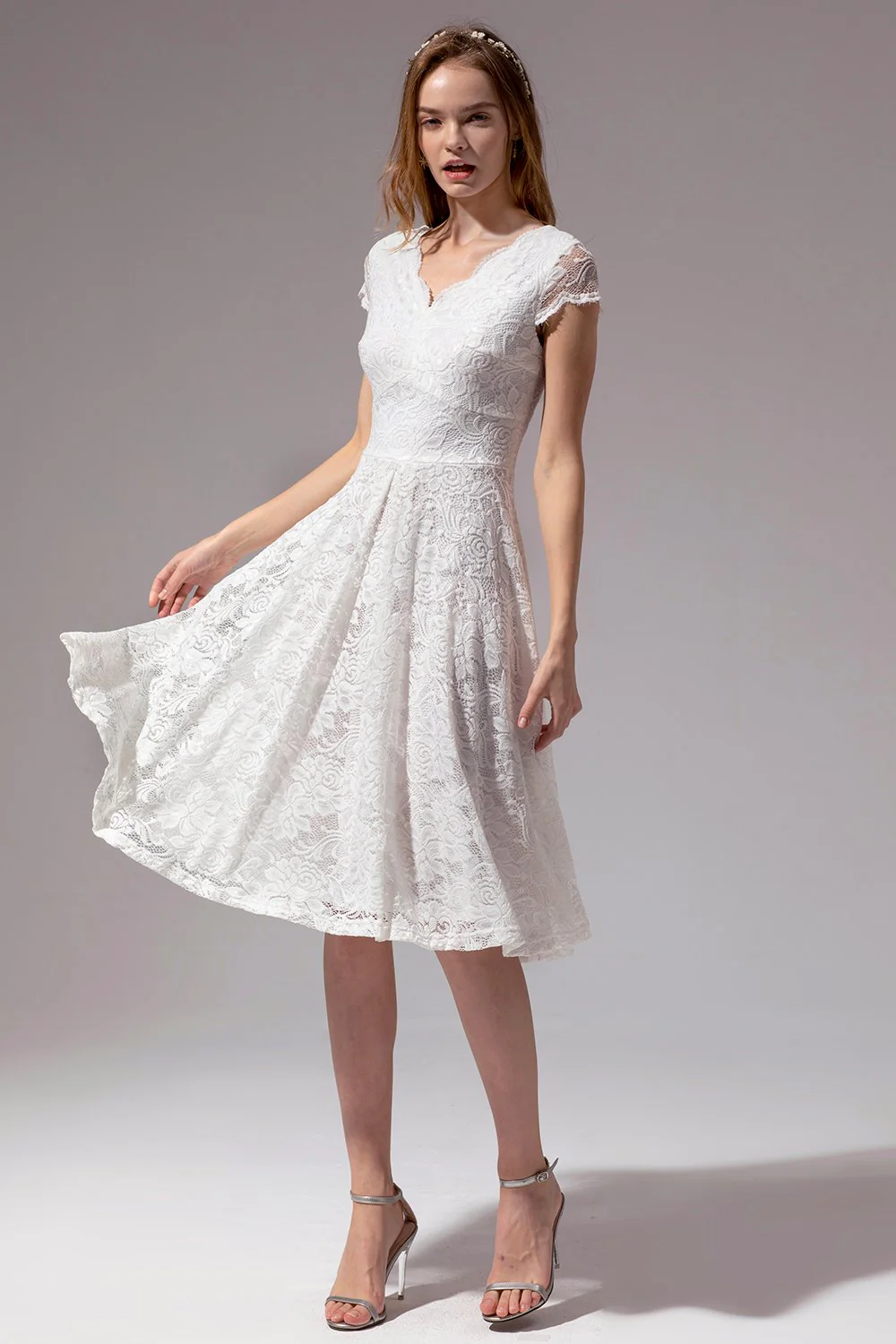 Pointe limitée dans le temps pour robe en dentelle blanche (1 pc - Style et couleur aléatoires) - Image 11