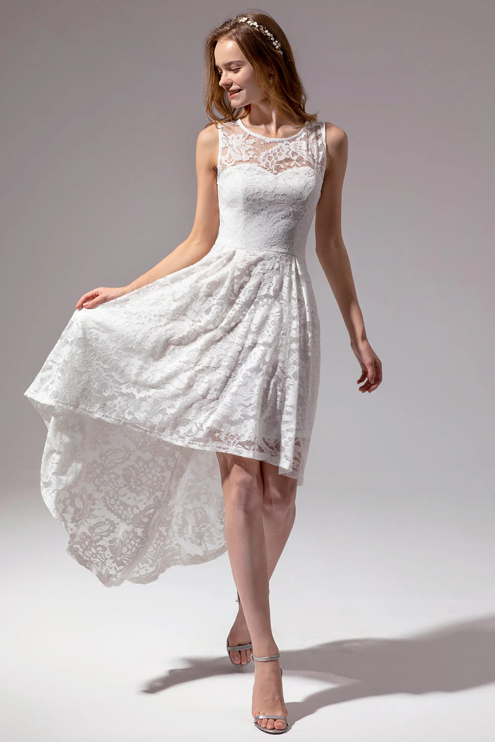 Pointe limitée dans le temps pour robe en dentelle blanche (1 pc - Style et couleur aléatoires) - Image 4
