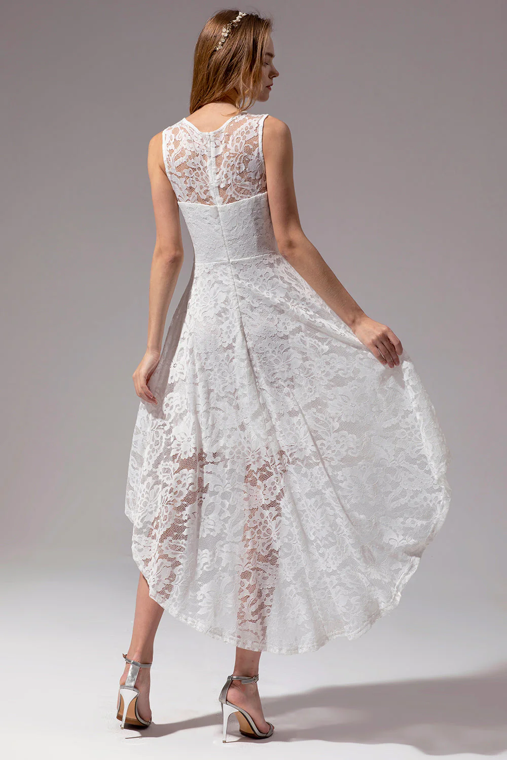 Pointe limitée dans le temps pour robe en dentelle blanche (1 pc - Style et couleur aléatoires) - Image 5