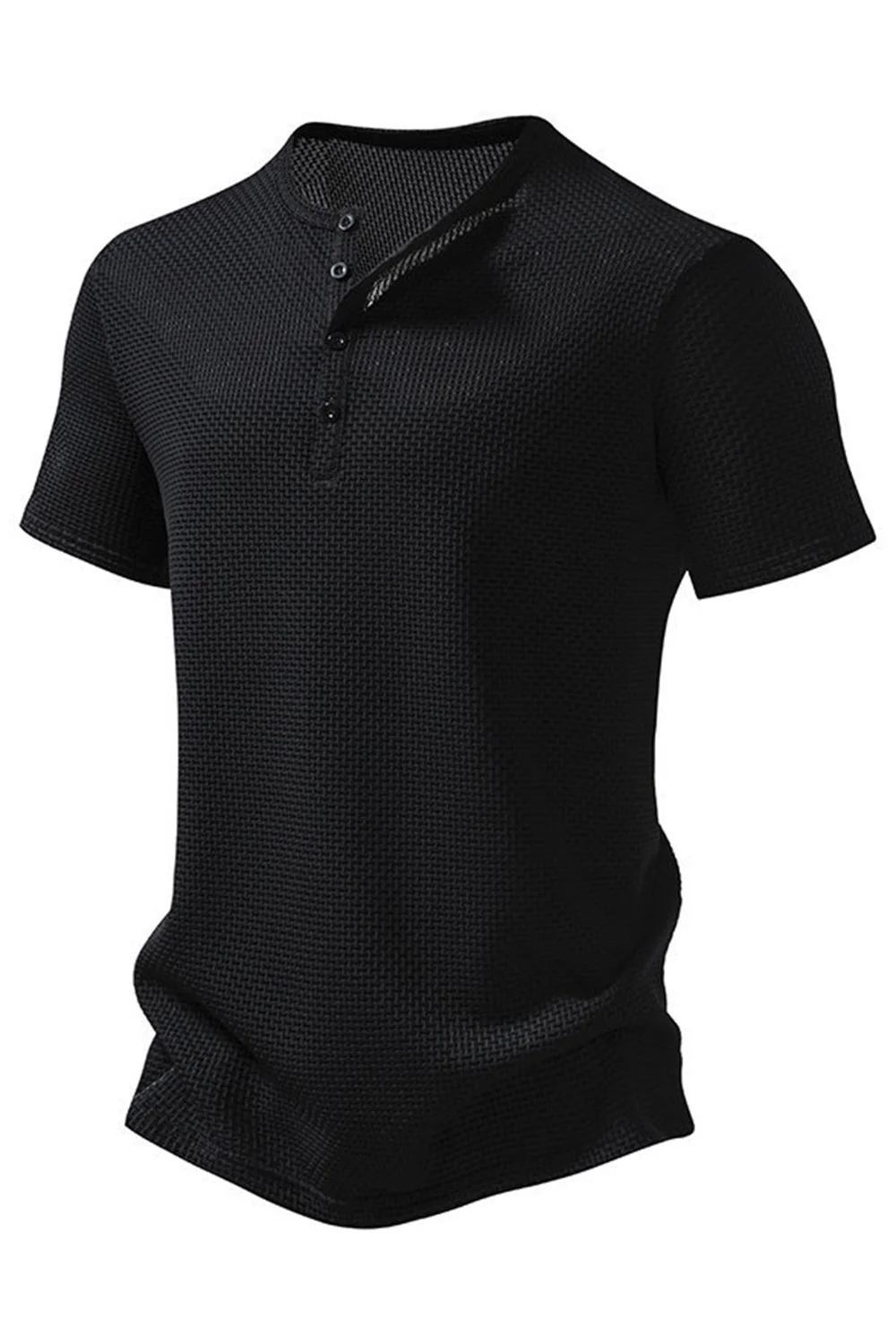 Boutons Été Manches Courtes Blanc T-shirt décontracté pour hommes - Image 9