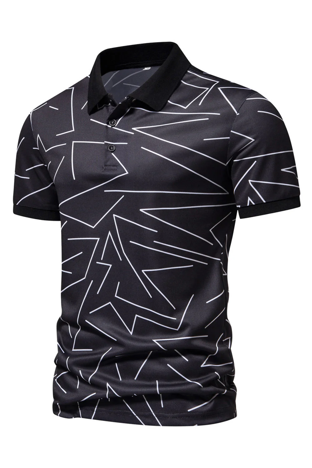 Polo homme à manches courtes imprimé motif blanc - Image 9