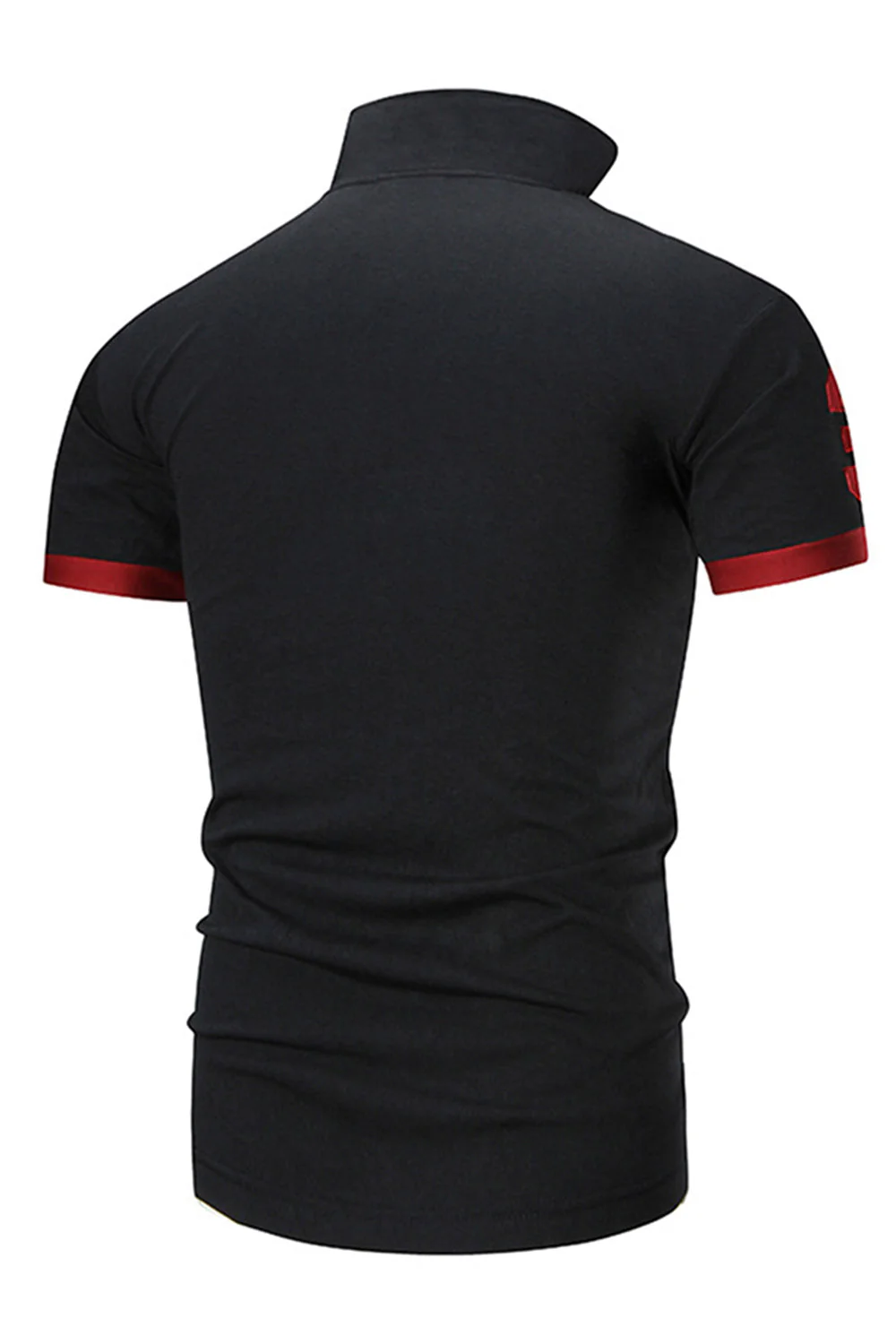Polo slim en coton noir pour homme - Image 2
