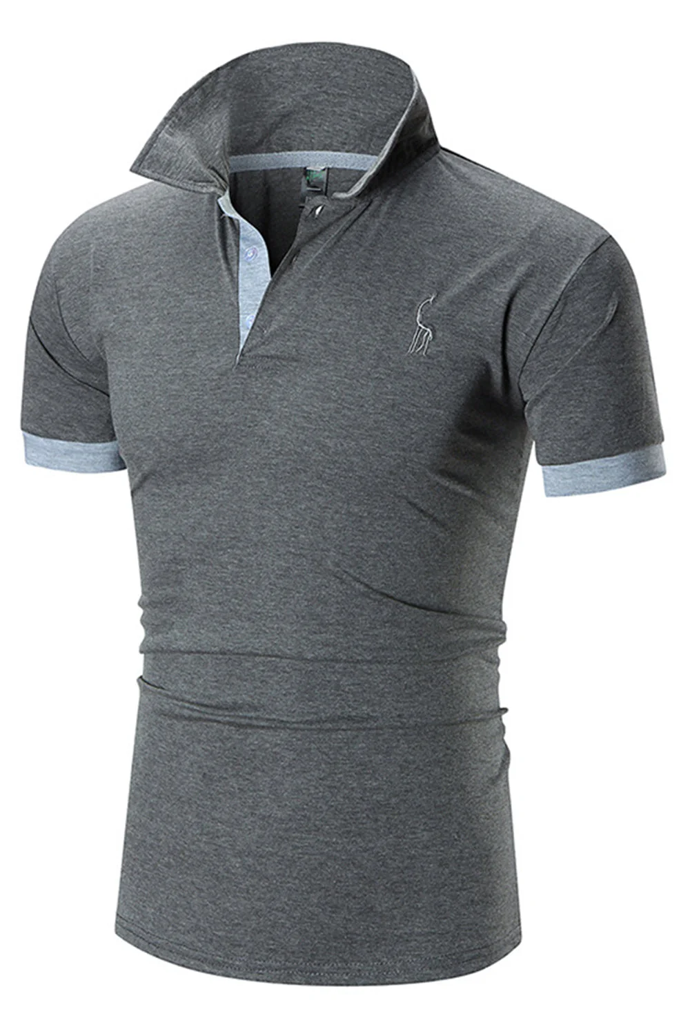 Polo slim en coton noir pour homme - Image 5