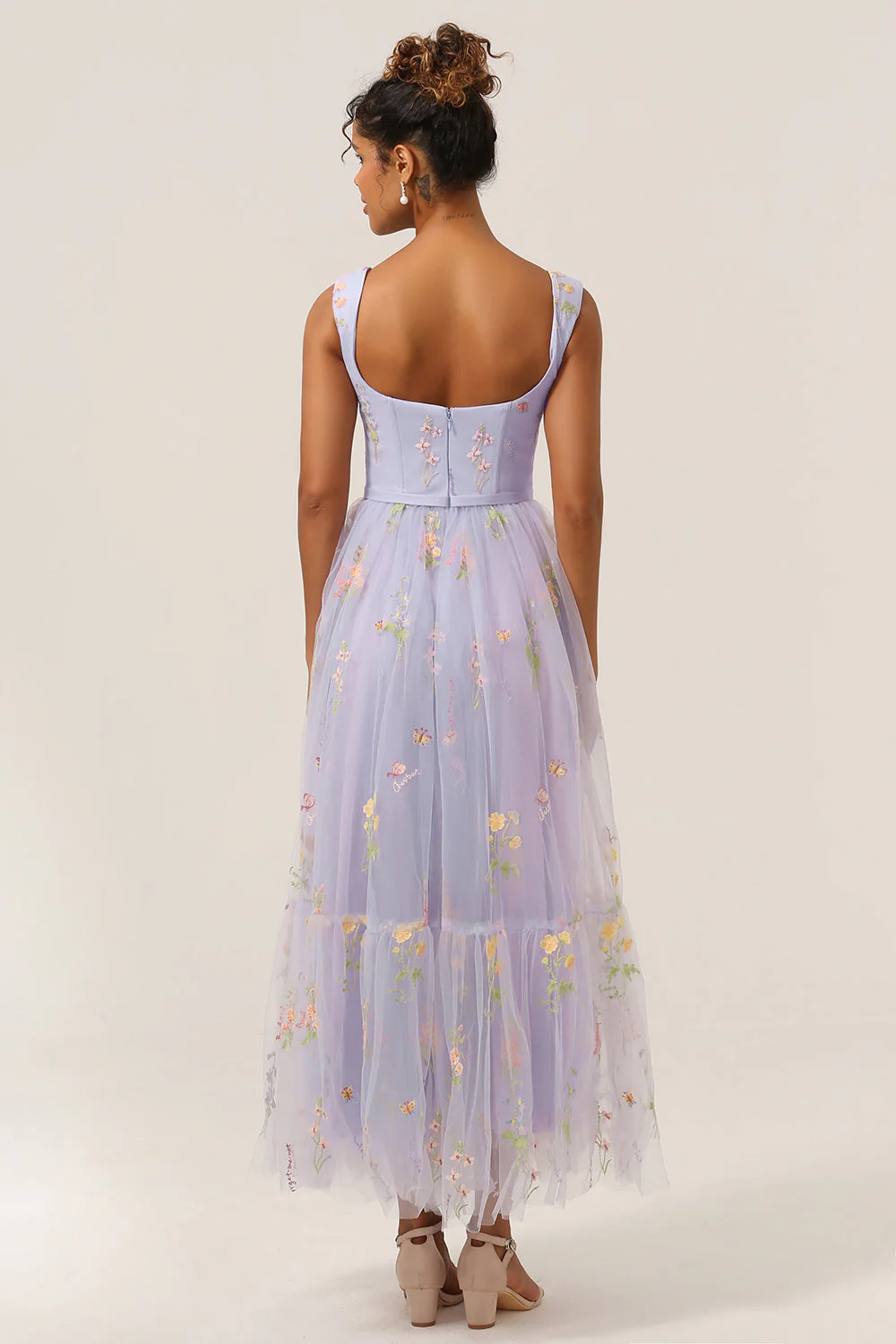 Princess A Line Sweetheart Light Purple Long Prom Dress avec Broderie - Image 2