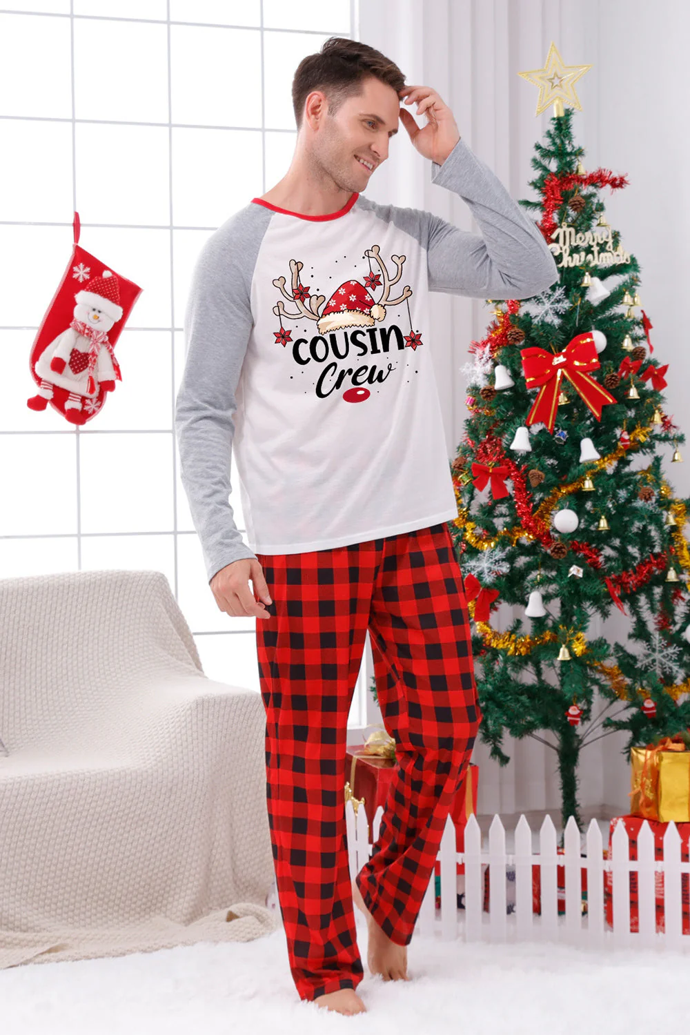 Pyjama à carreaux assorti à la famille - Image 3