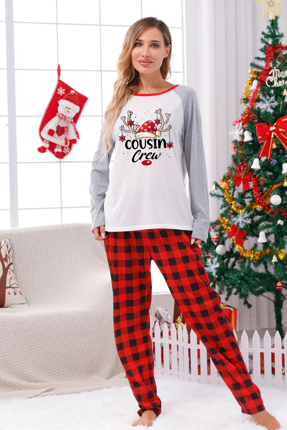 Pyjama à carreaux assorti à la famille - Image 4