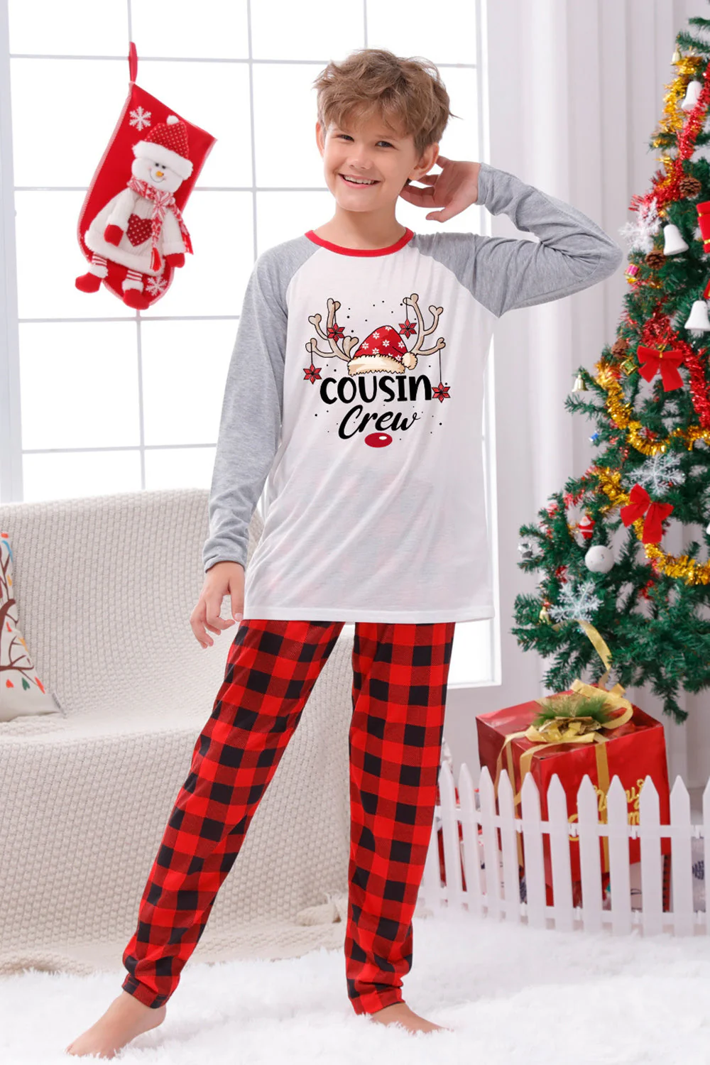 Pyjama à carreaux assorti à la famille - Image 5