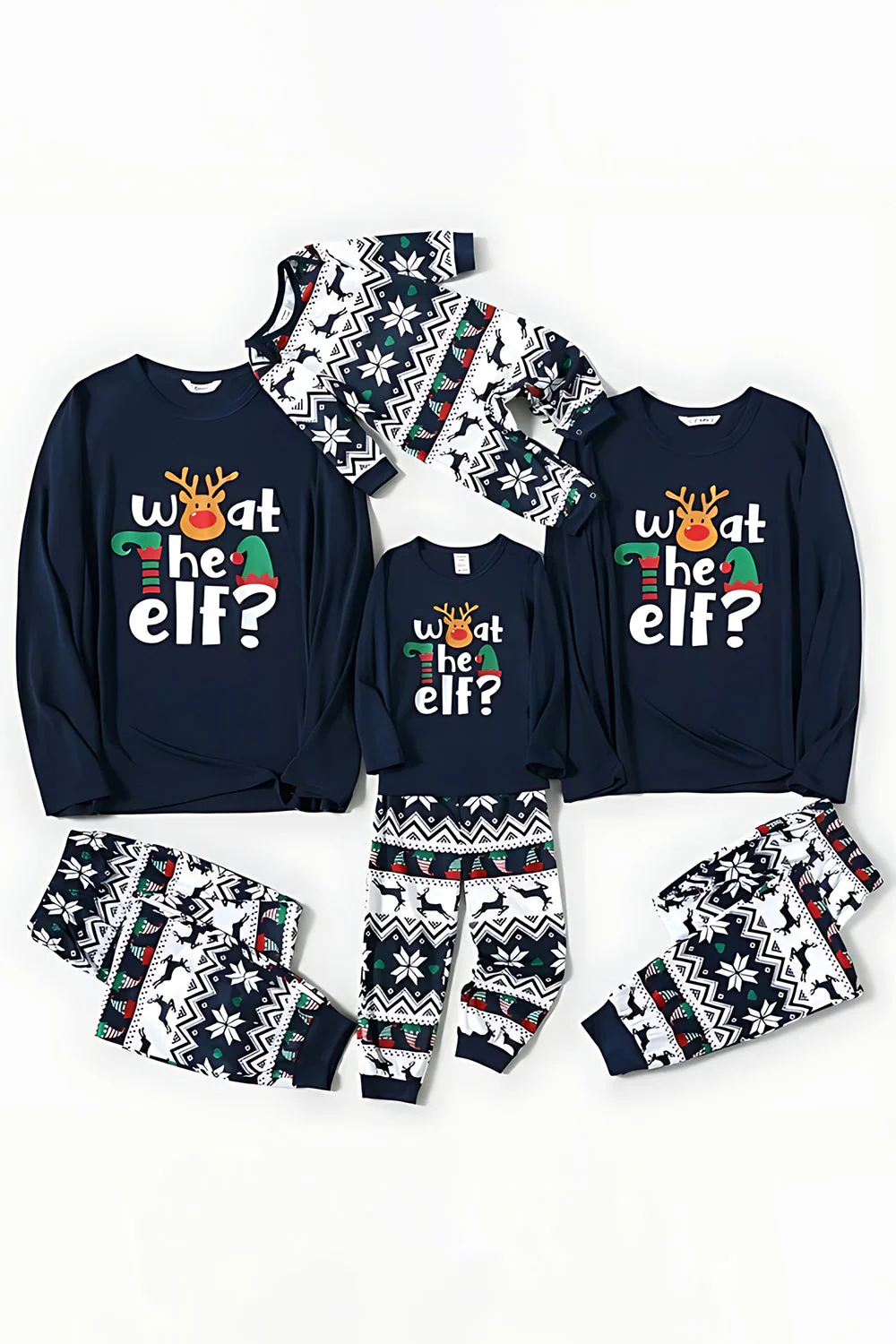 Pyjama assorti familial imprimé renne marine - Image 6