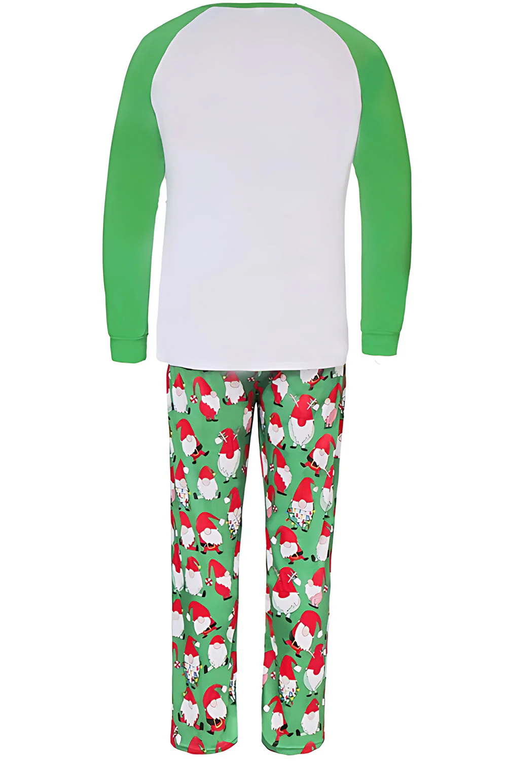 Pyjama familial assorti à manches longues imprimé vert - Image 4