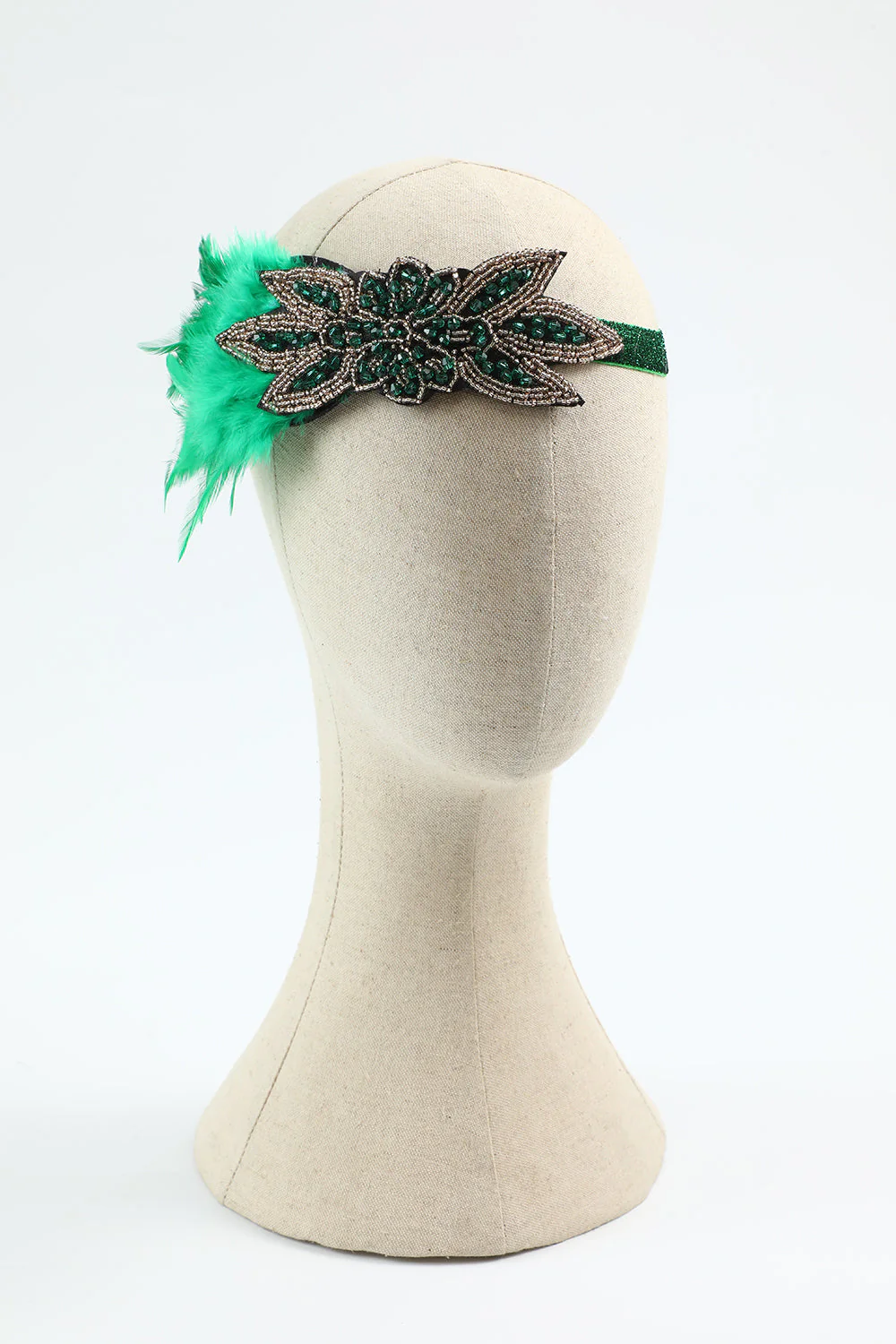 Quatre pièces vertes Ensemble d’accessoires de fête des années 20 - Image 2