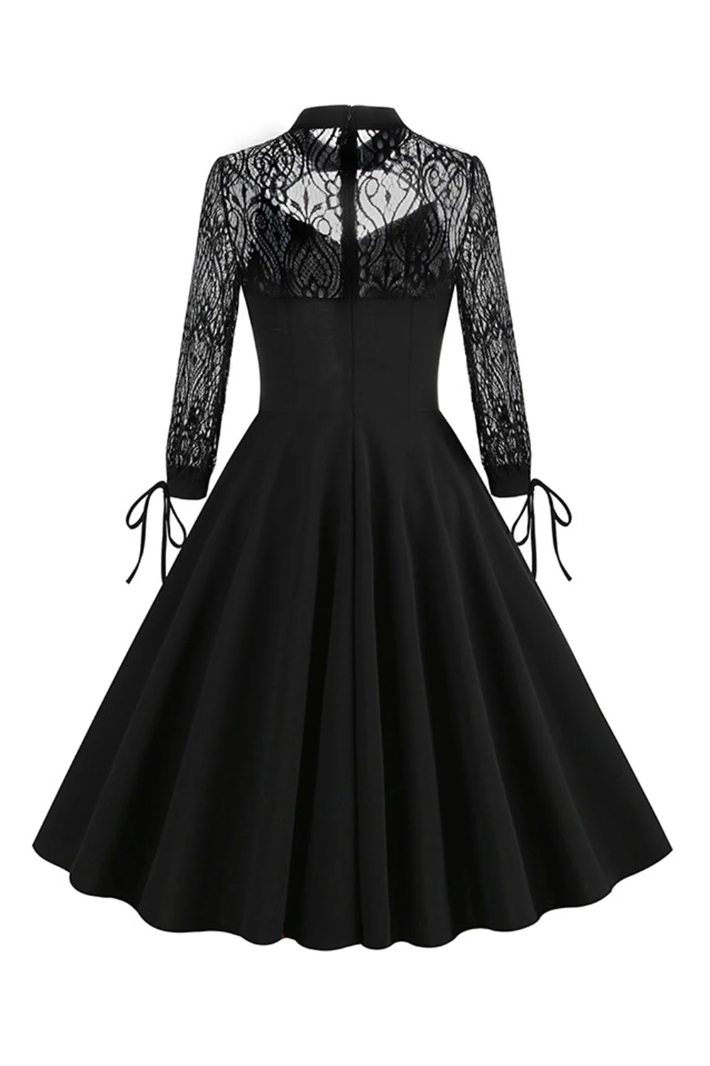 Rétro Halloween Dark Hollow Robe en dentelle dos nu - Image 2