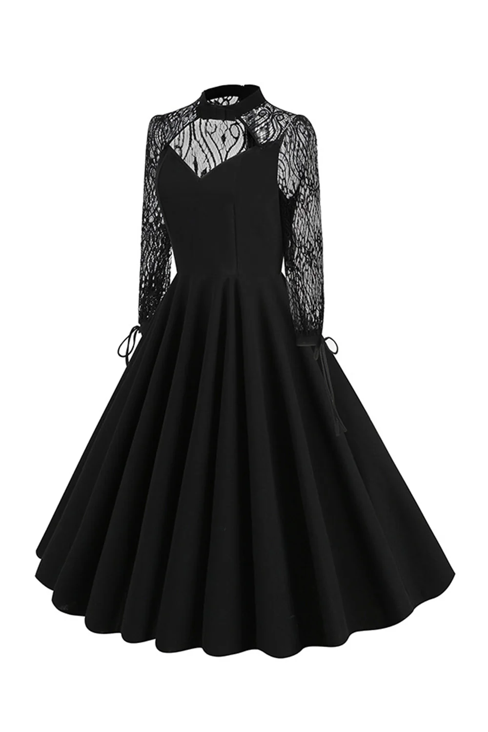 Rétro Halloween Dark Hollow Robe en dentelle dos nu - Image 3