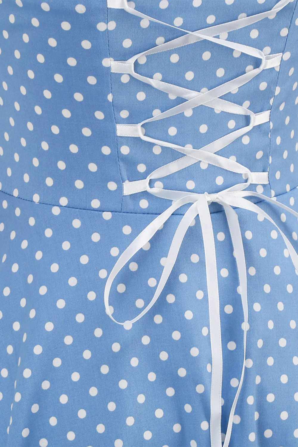 Retro Polka Dots Halter Robe à dos ouvert - Image 6