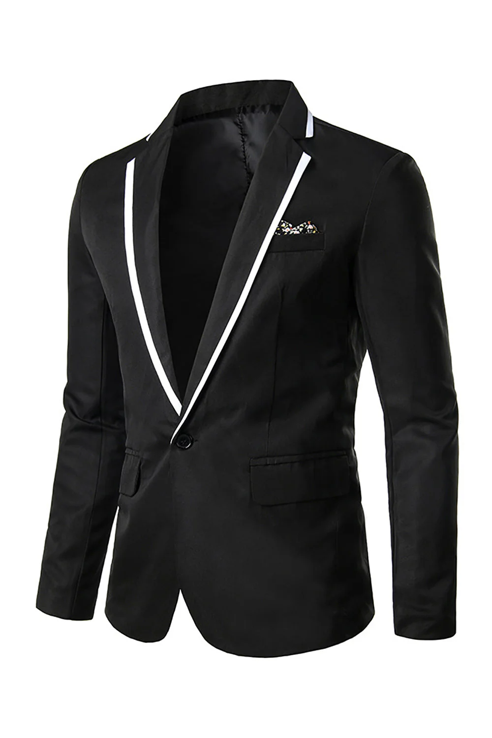 Revers à encoches roses Blazer de bal pour hommes - Image 5