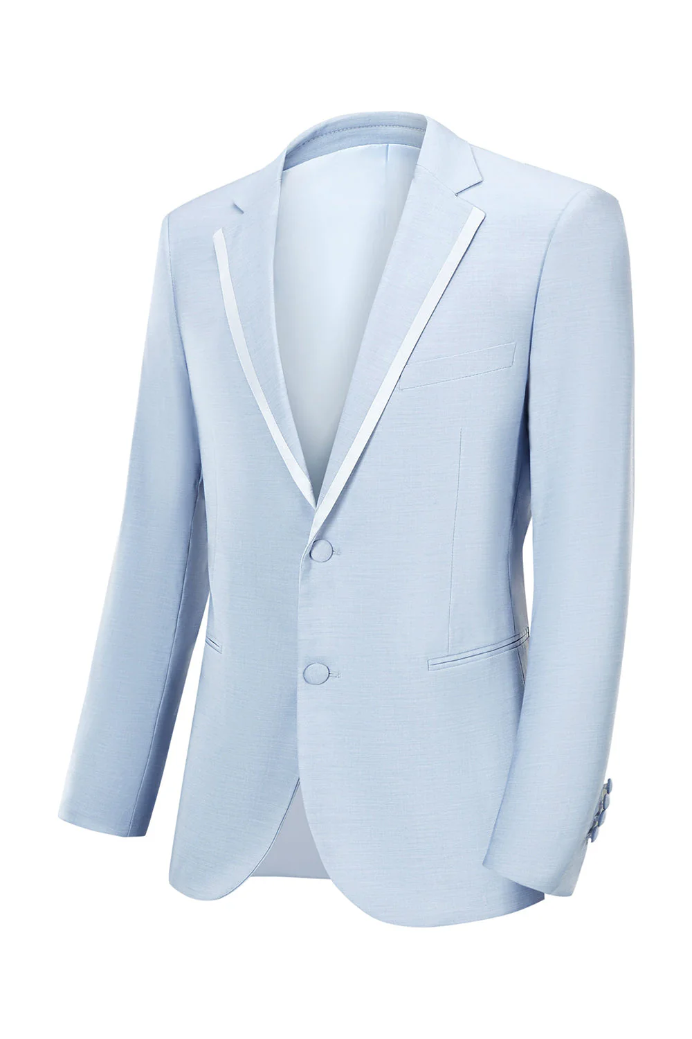 Revers cranté gris clair Costumes de fête 2 pièces pour hommes - Image 4