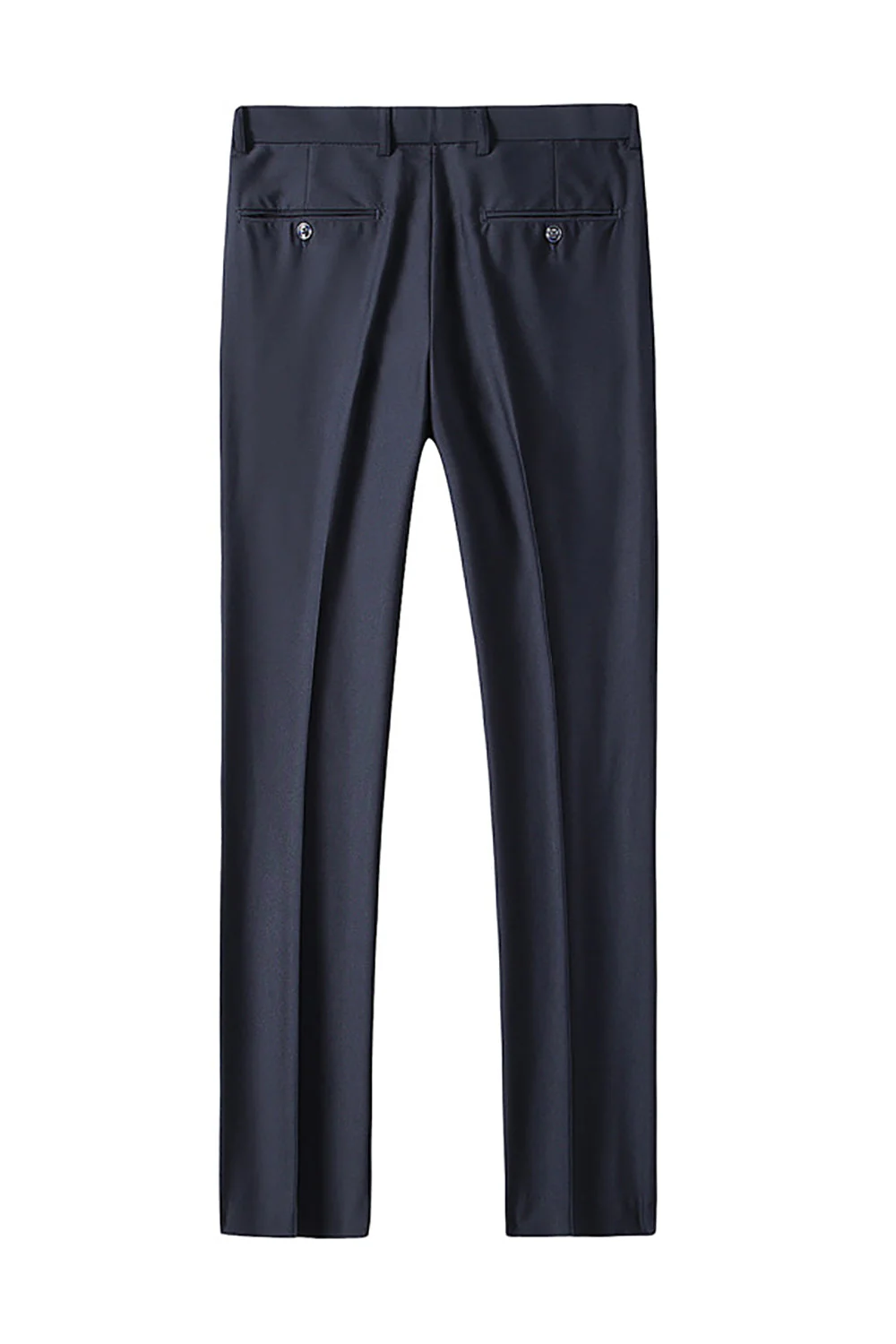 Revers cranté noir deux boutons costumes de mariage pour hommes - Image 12