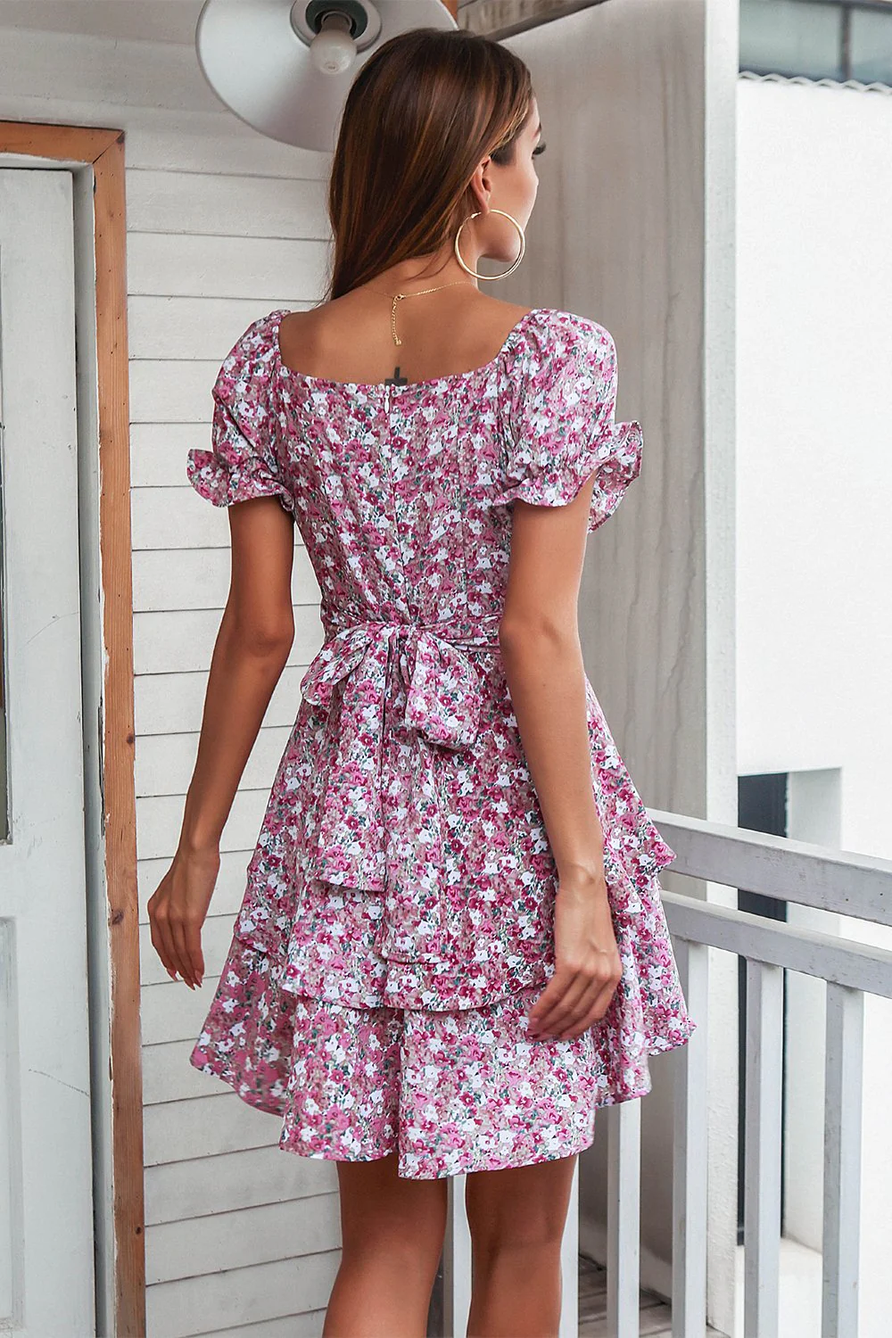 Robe Boho d’été bleue florale - Image 7