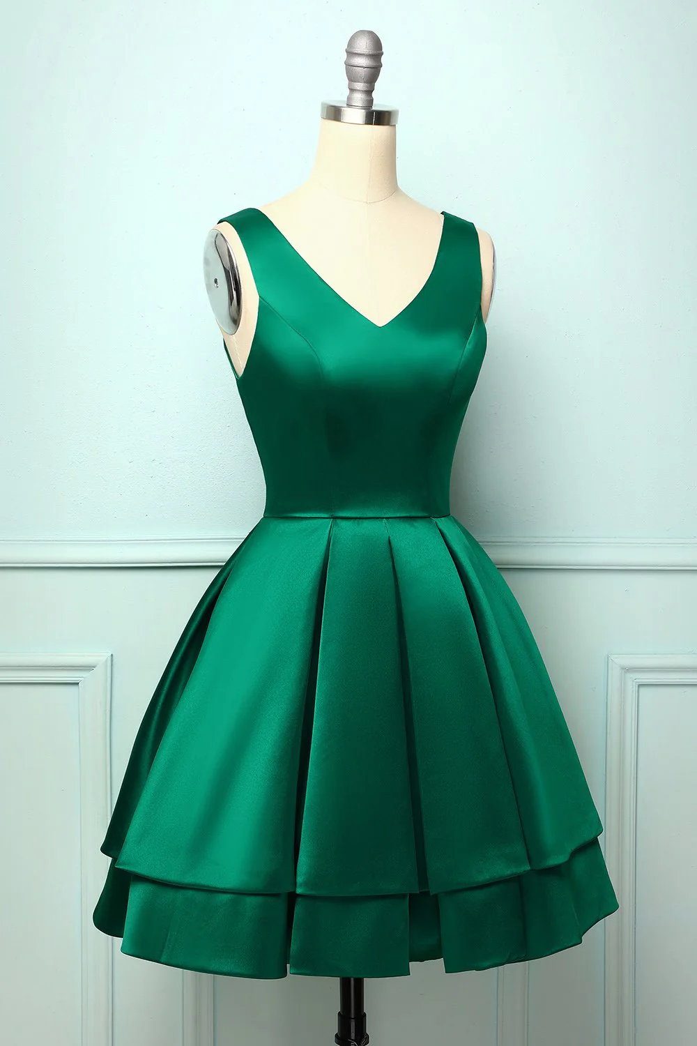 Robe verte en satin - Image 5