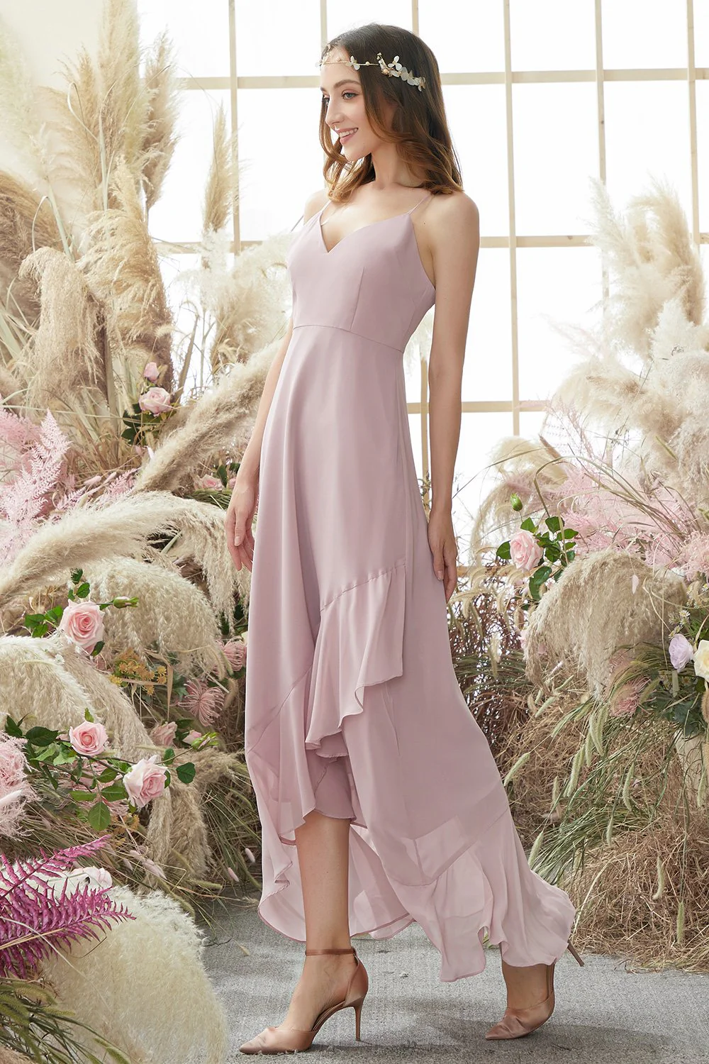 Robe de demoiselle d'honneur blush - Image 5
