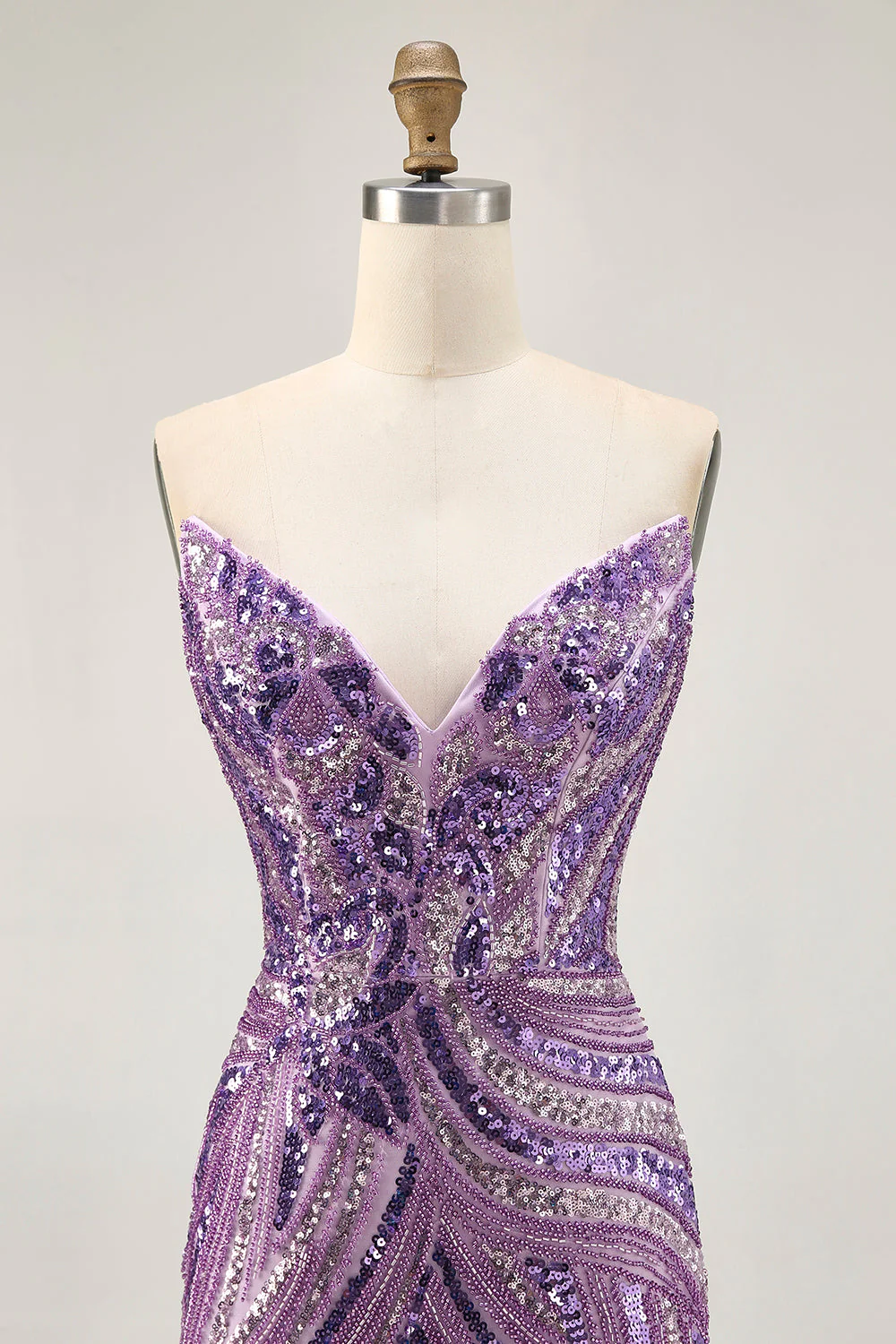Robe de cocktail courte moulante à paillettes bleu royal scintillante - Image 20
