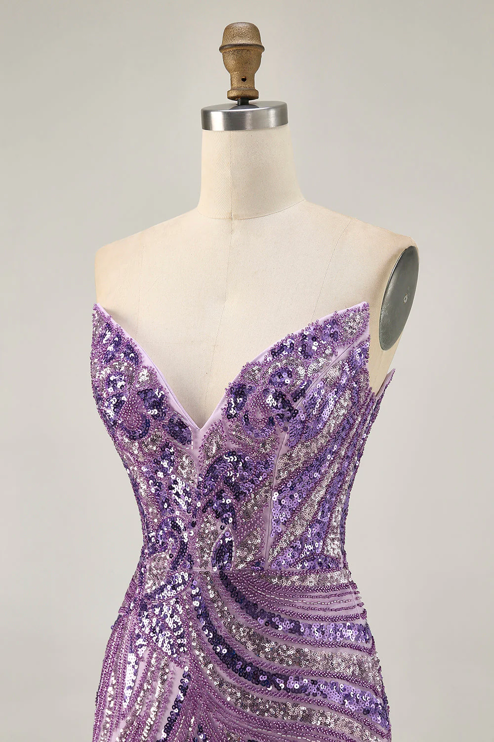 Robe de cocktail courte moulante à paillettes bleu royal scintillante - Image 21