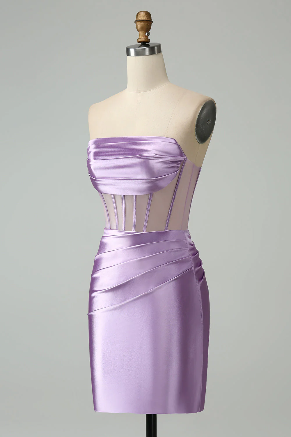 Robe courte moulante moulante sans bretelles vert foncé - Image 9