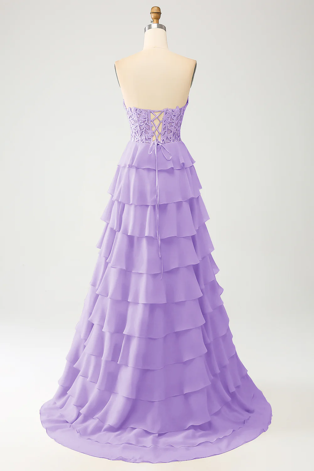 Robe de soirée à plusieurs niveaux chérie jaune - Image 10