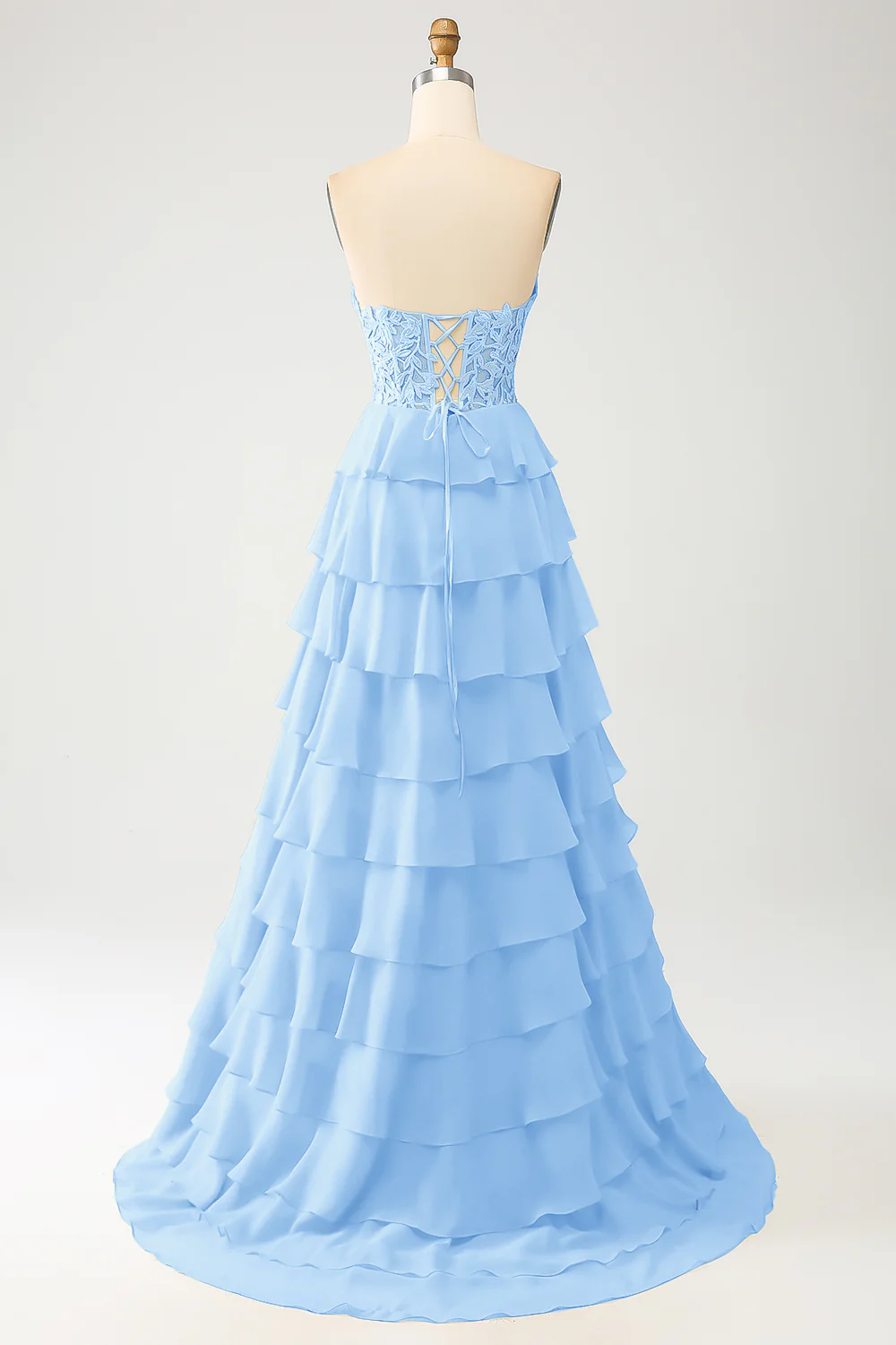 Robe de soirée à plusieurs niveaux chérie jaune - Image 12