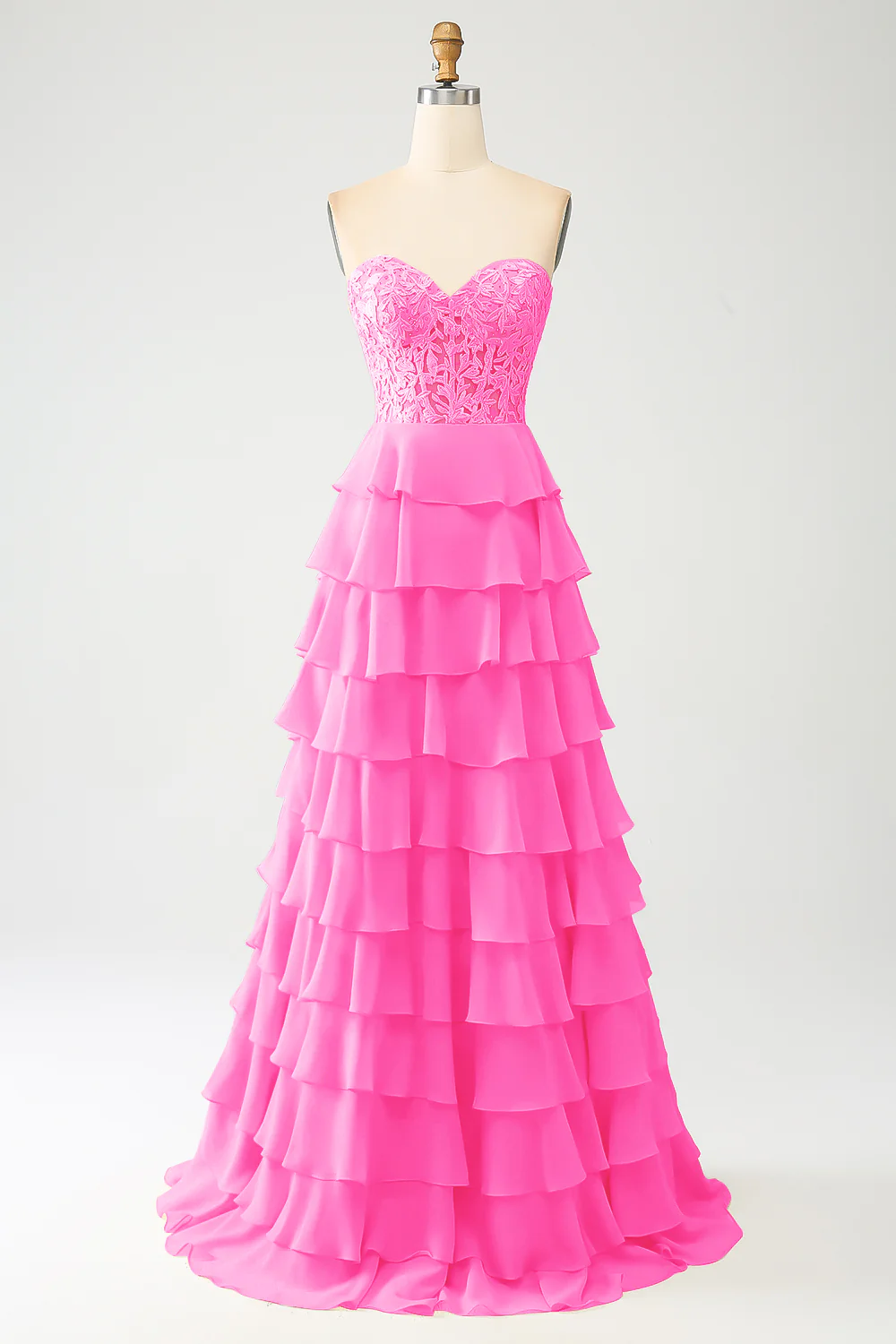 Robe de soirée à plusieurs niveaux chérie jaune - Image 7