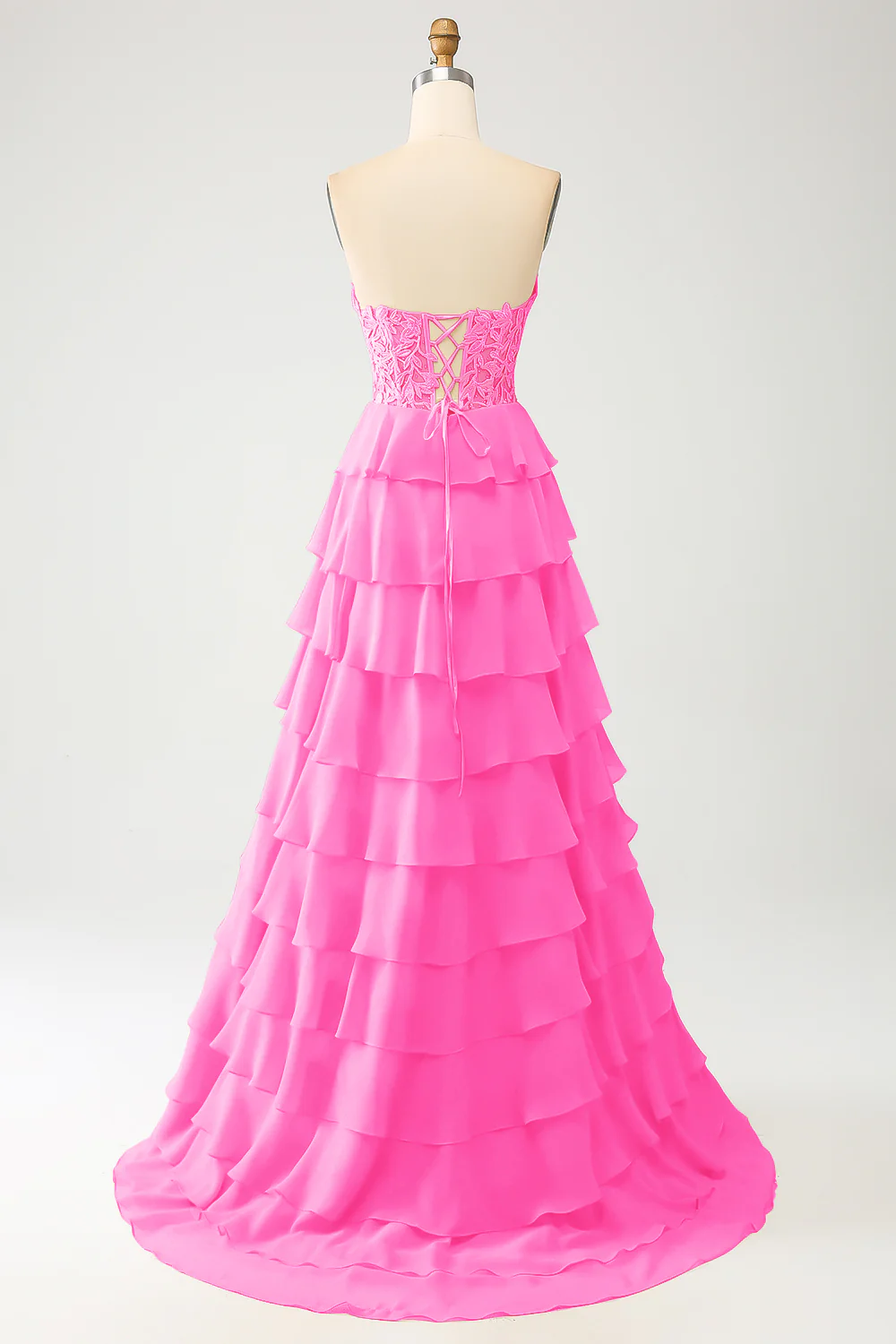 Robe de soirée à plusieurs niveaux chérie jaune - Image 8