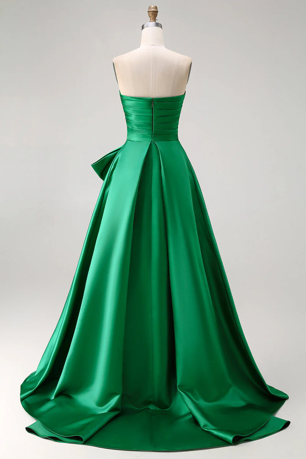 Robe de bal de promo A Line, sans bretelles en ligne A 2 pièces, avec fente - Image 2
