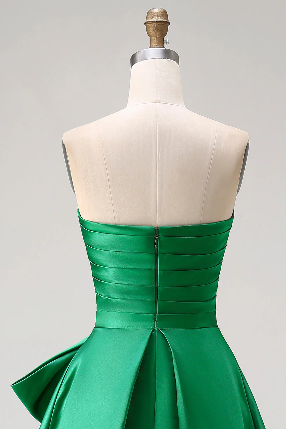 Robe de bal de promo A Line, sans bretelles en ligne A 2 pièces, avec fente - Image 7